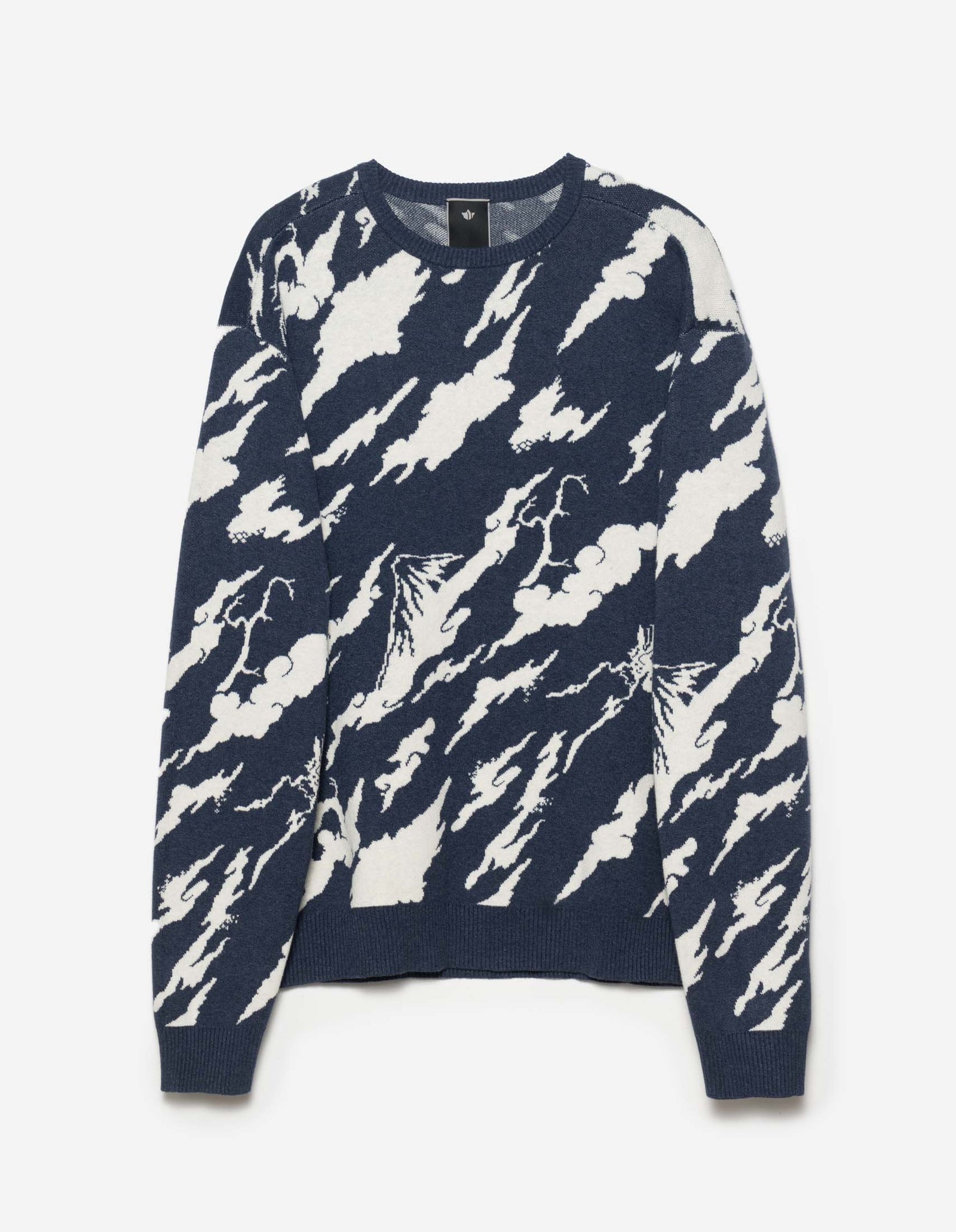 1485 Knitted Camo Crew Sweat Indigo