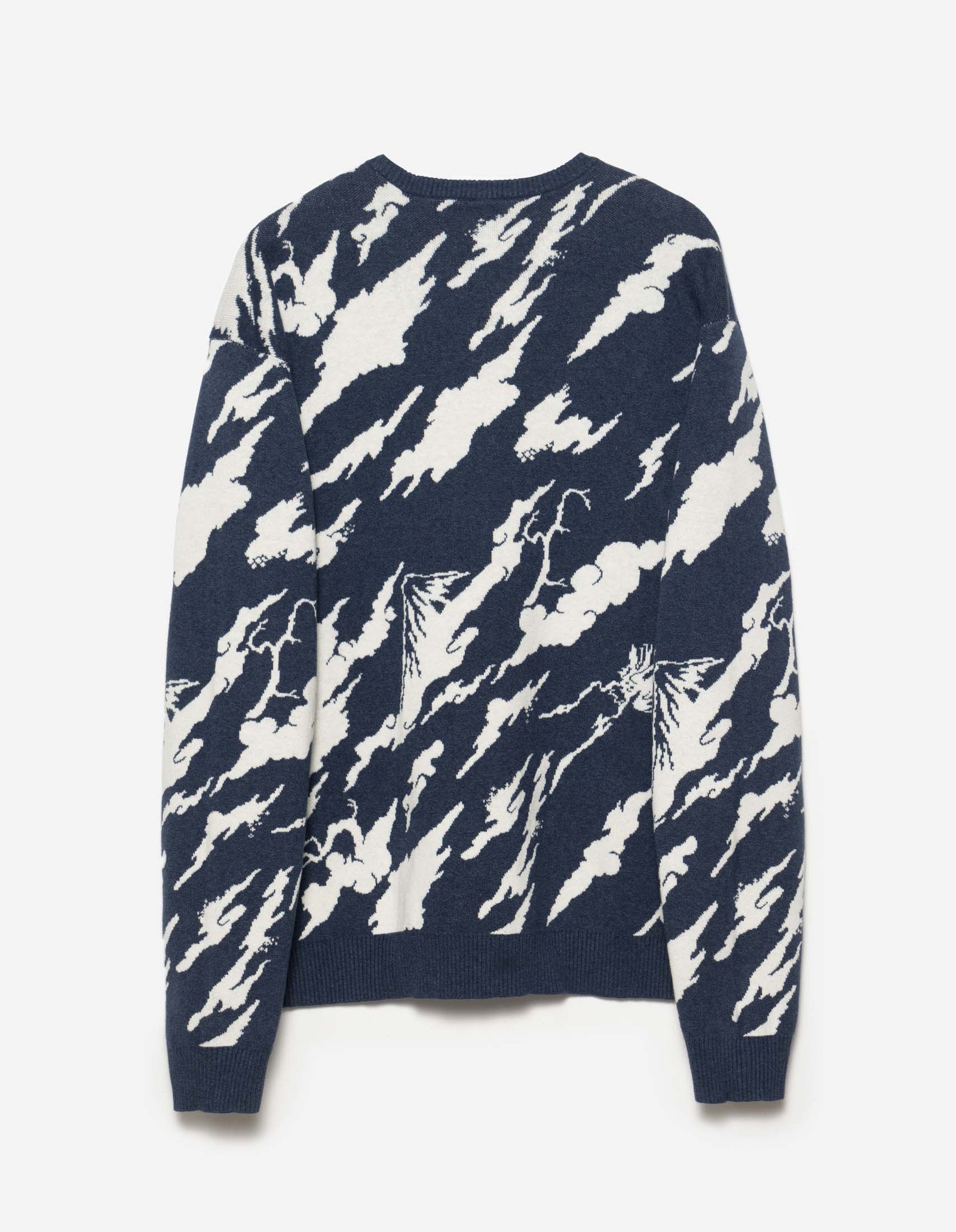 1485 Knitted Camo Crew Sweat Indigo