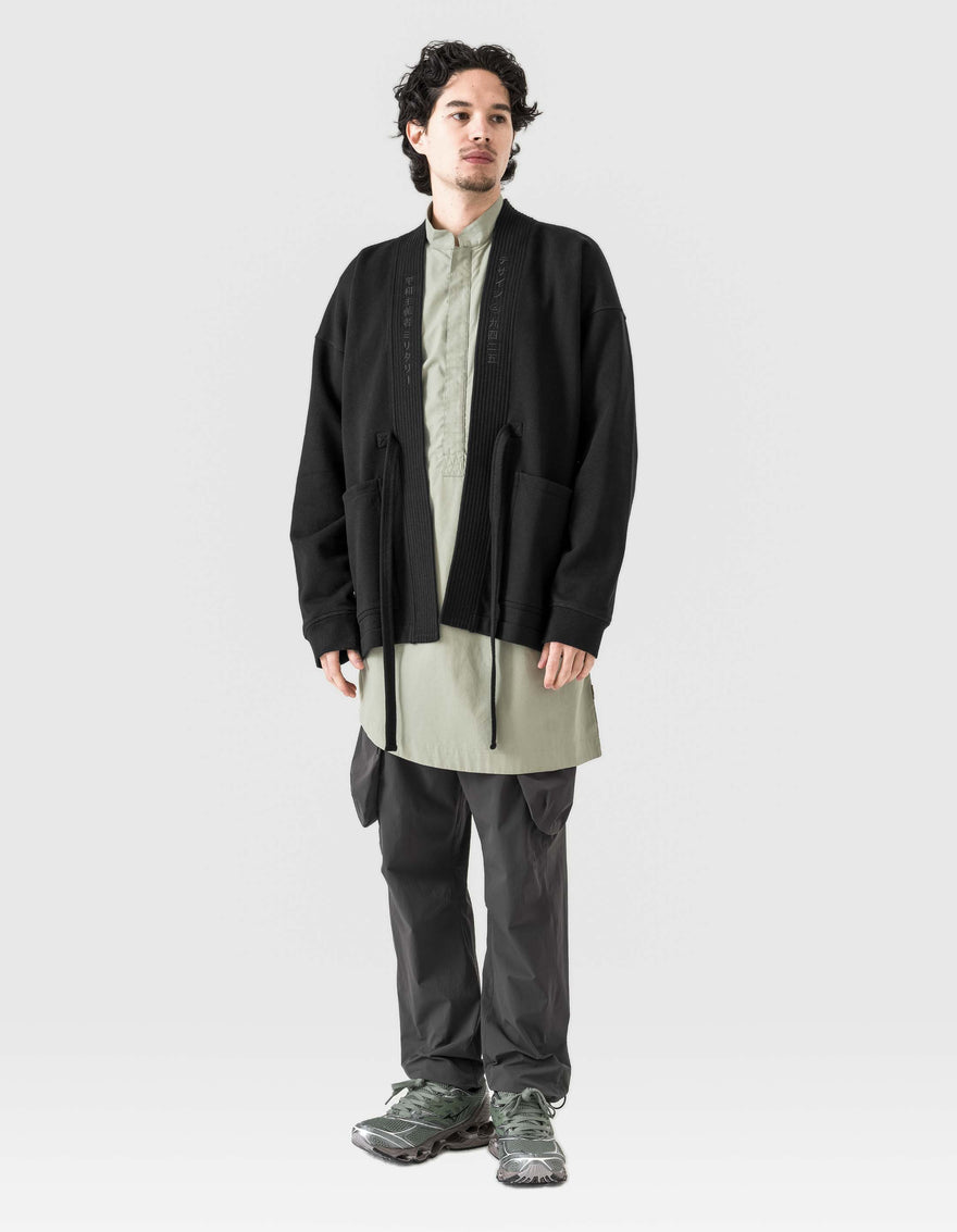 1495 Crow & Heron Sweat Kimono Black