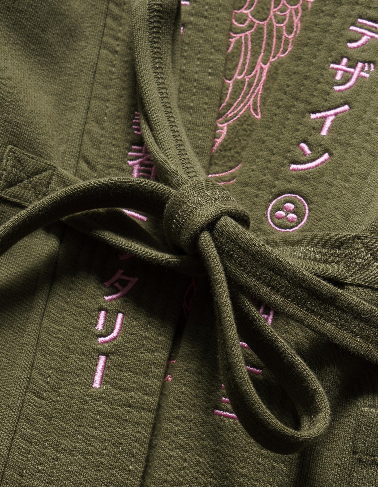 1495 Crow & Heron Sweat Kimono Olive OG-107F