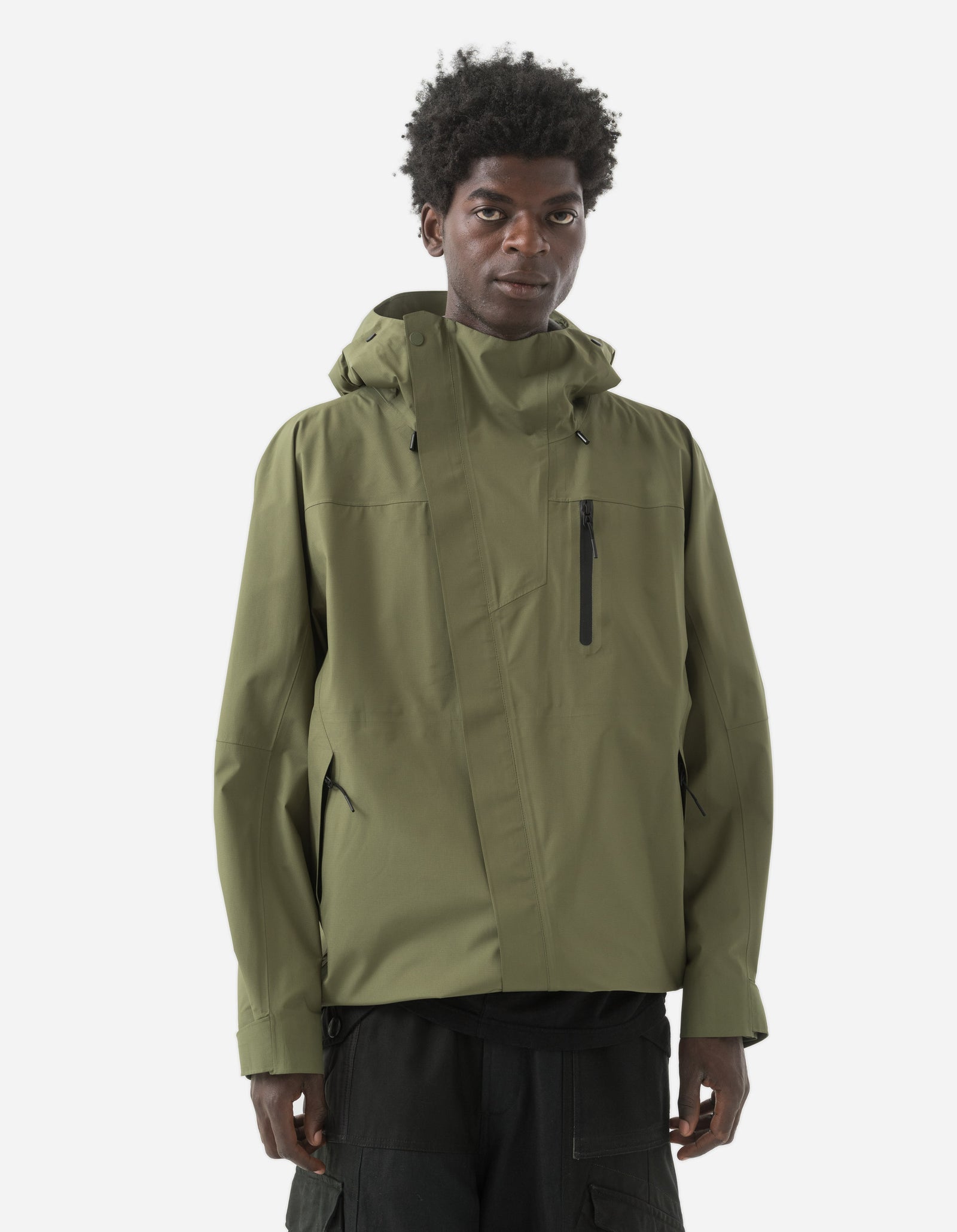 5030 Waterproof 3L Asym Storm Parka Olive