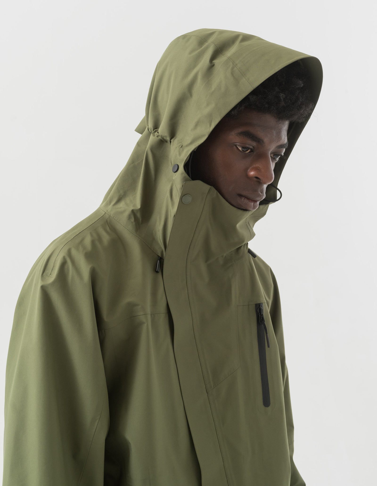 5030 Waterproof 3L Asym Storm Parka Olive