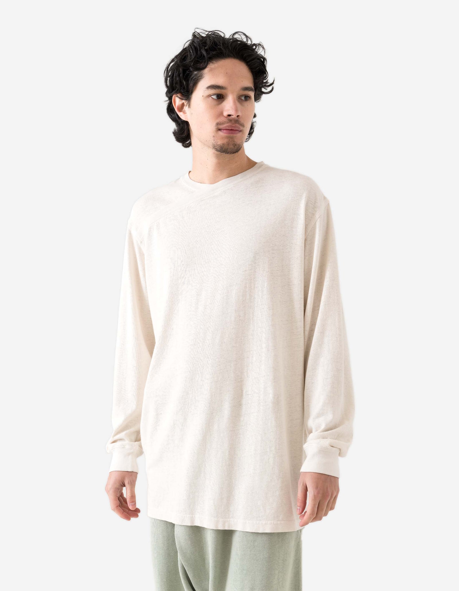 6001 Monk Organic Hemp L/S T-Shirt Ecru