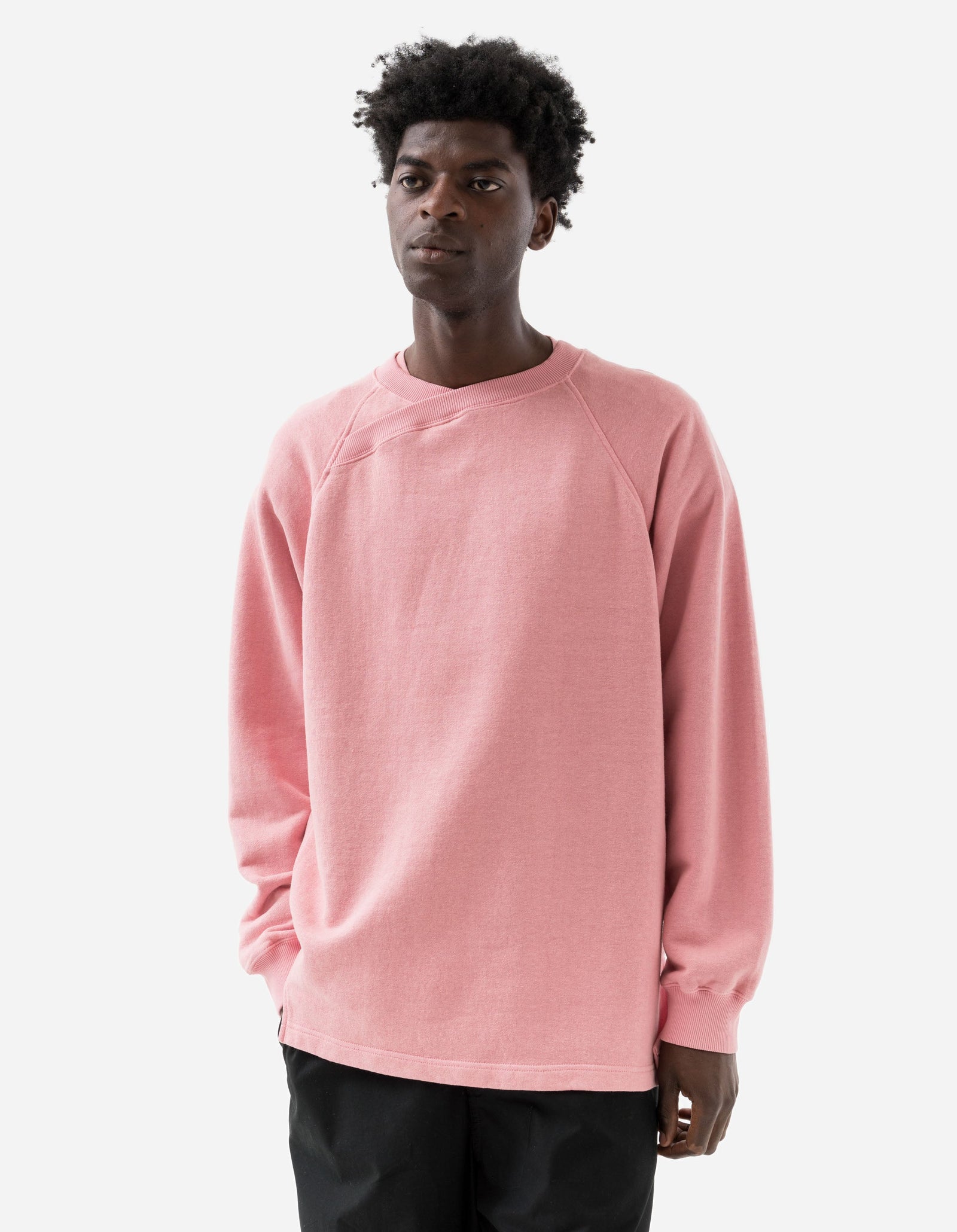 6002 Asym Monk Organic Crew Sweat Pink