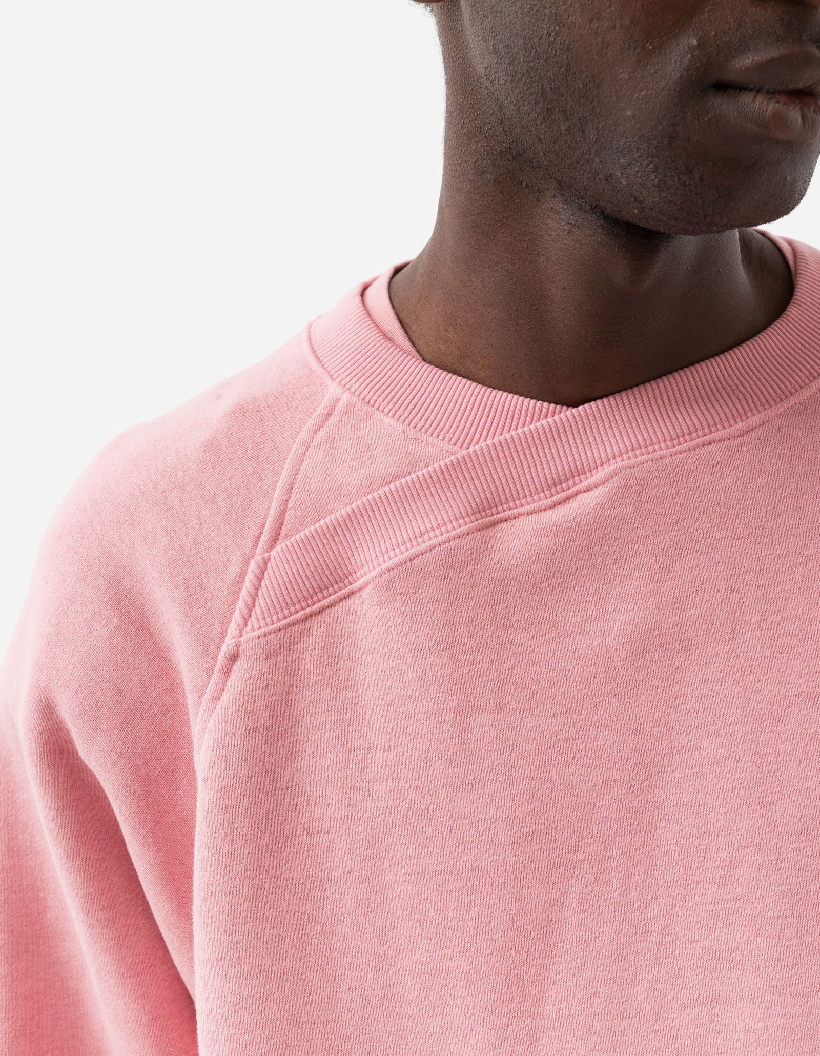 6002 Asym Monk Organic Crew Sweat Pink