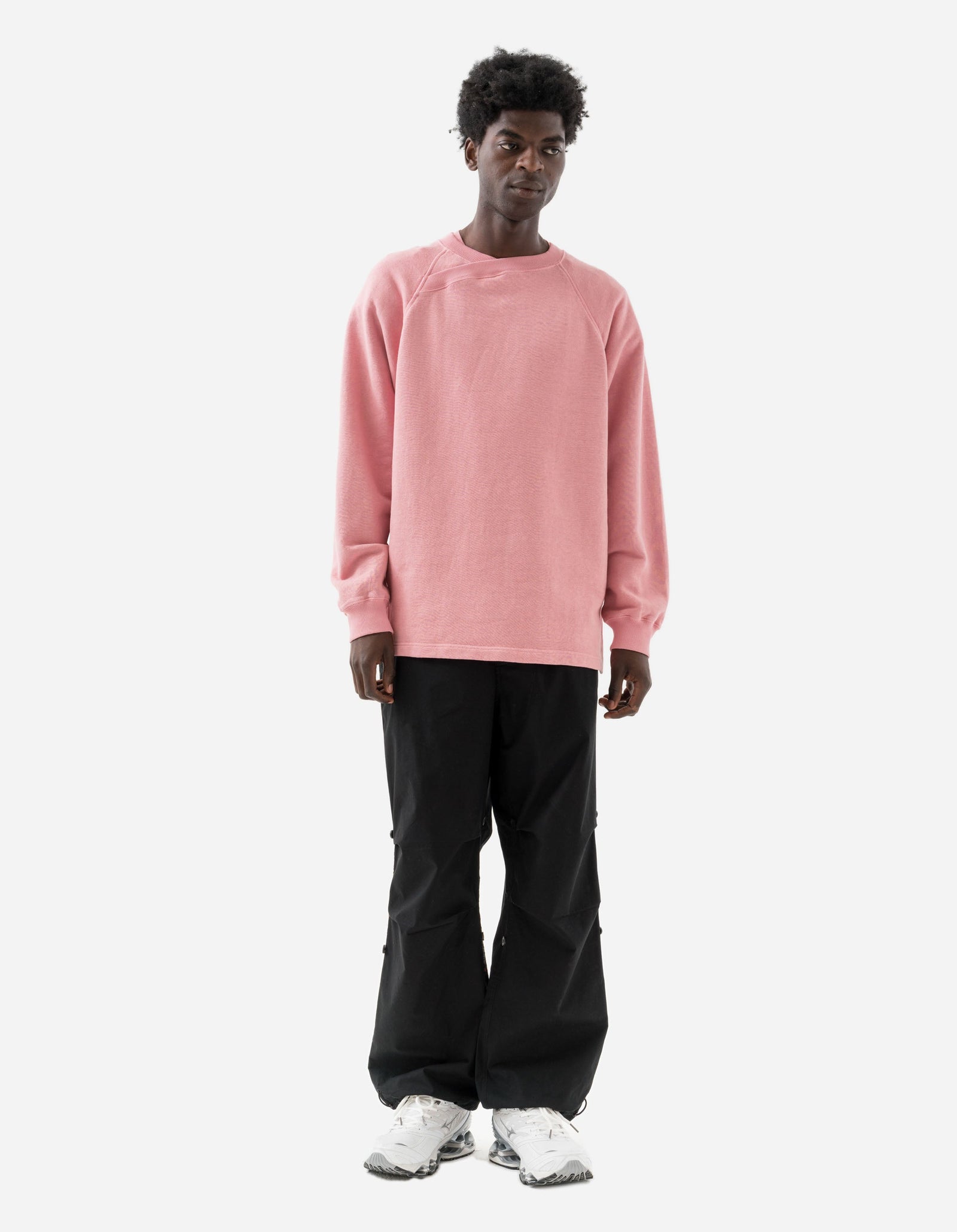 6002 Asym Monk Organic Crew Sweat Pink