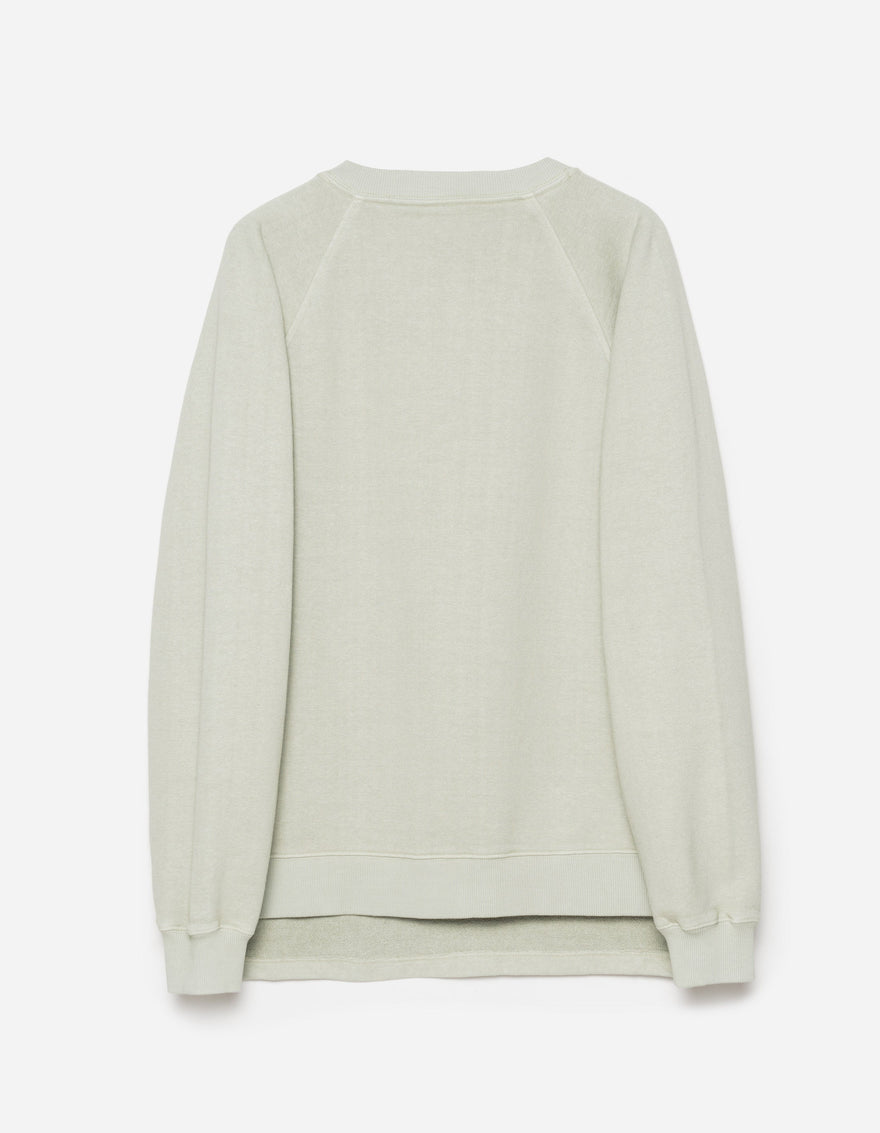 6002 Asym Monk Organic Crew Sweat Sage