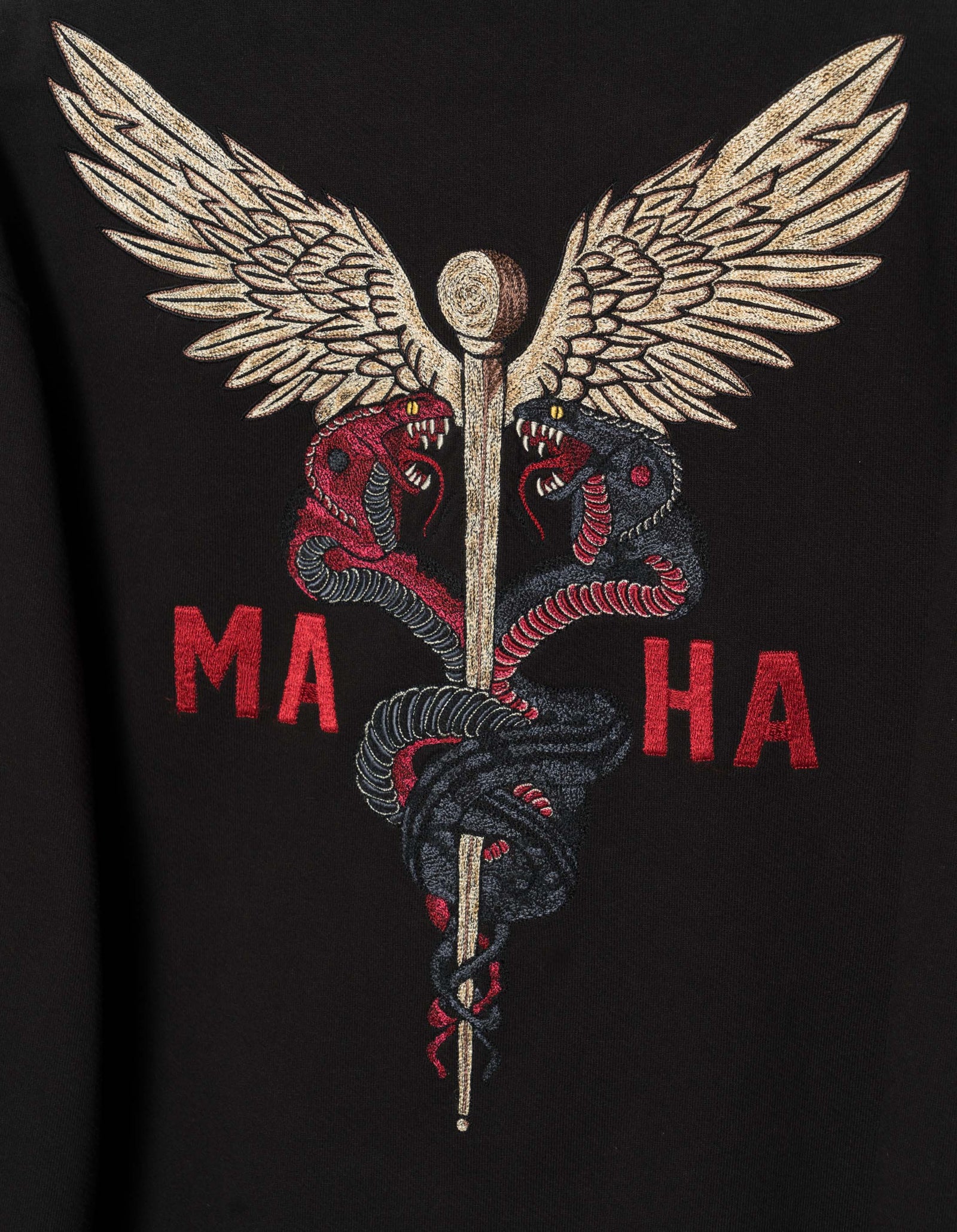 6009 Caduceus Monk Crew Sweat Black