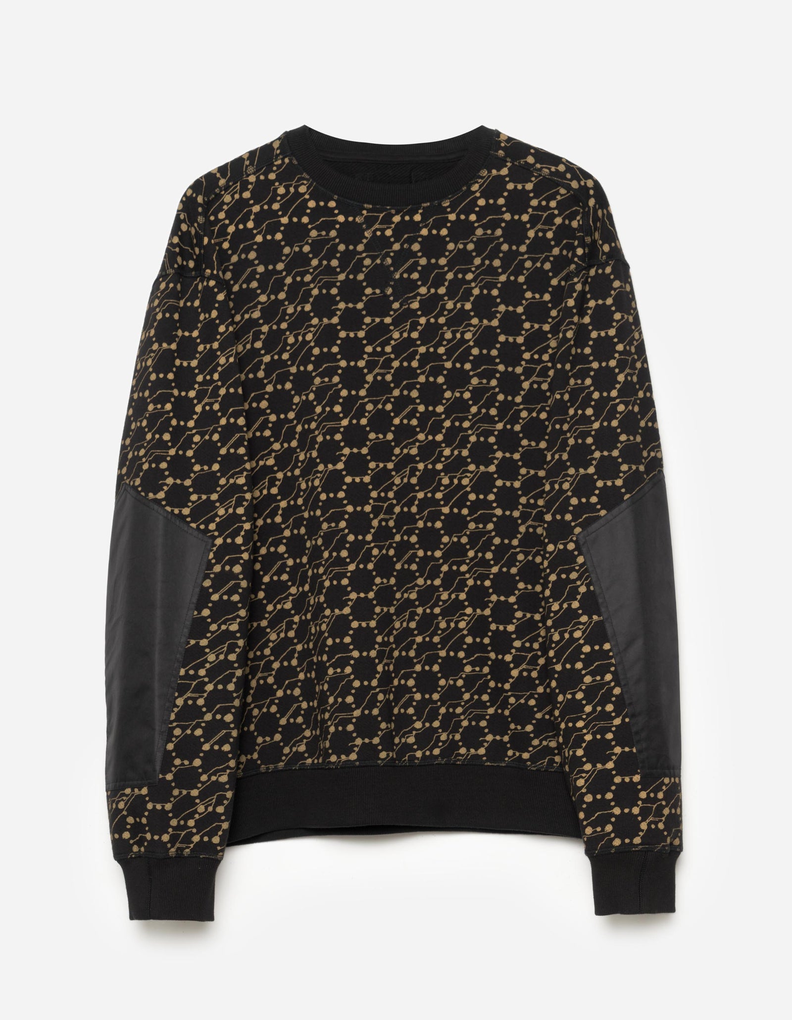 6038 Honeycomb Snakeskin Crew Sweat Black/Gold