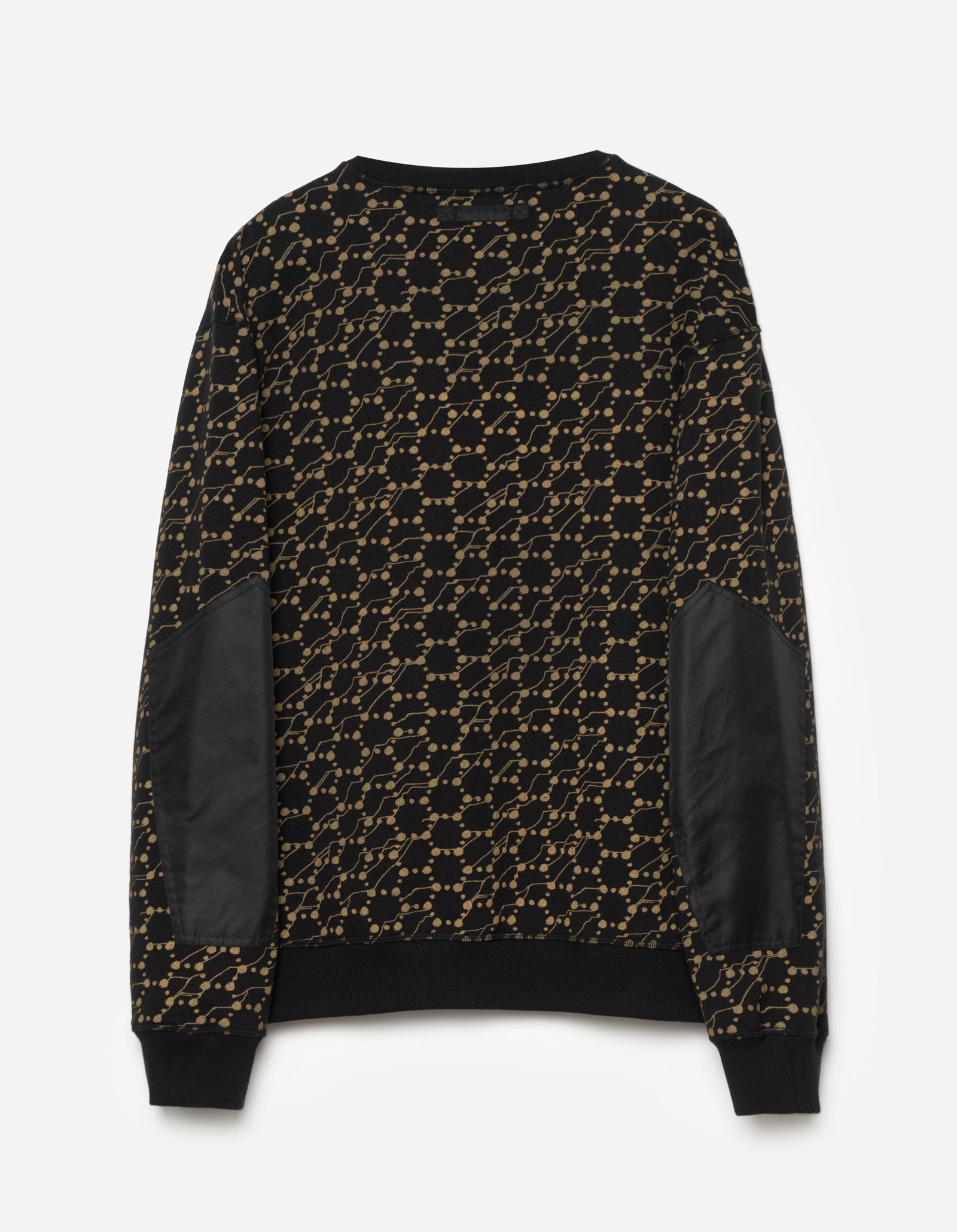 6038 Honeycomb Snakeskin Crew Sweat Black/Gold