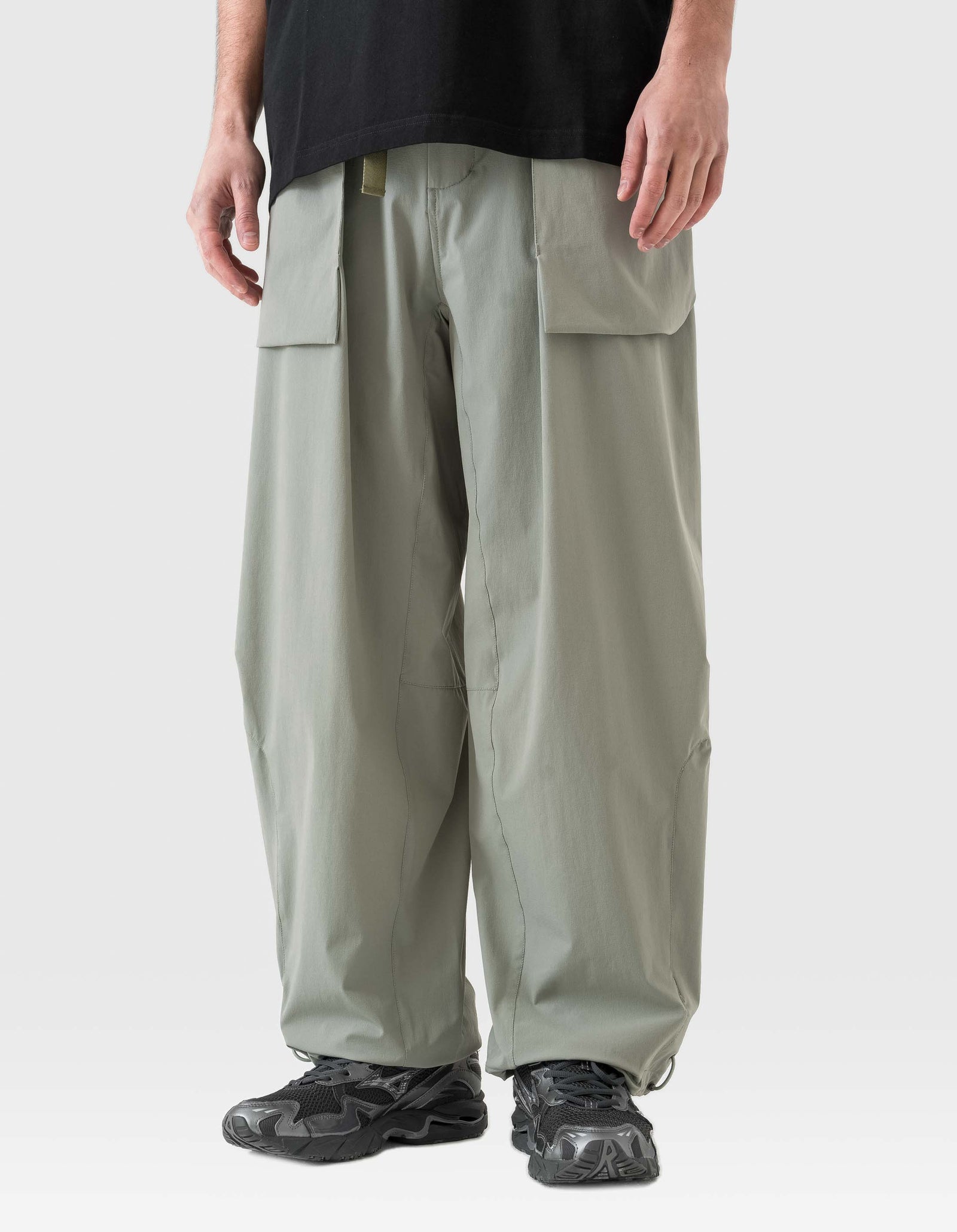 6041 Recycled Pleated Track Pants Sage