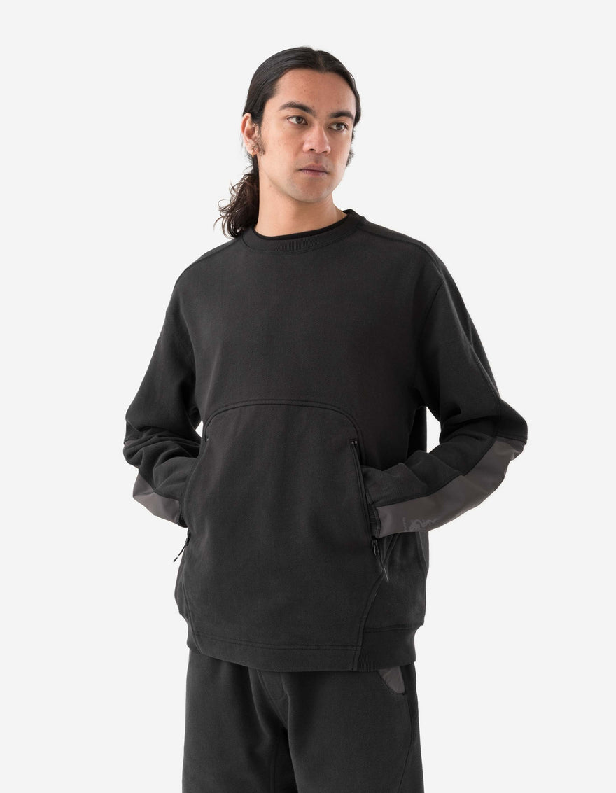 6045 Organic Articulated Crew Sweat Black