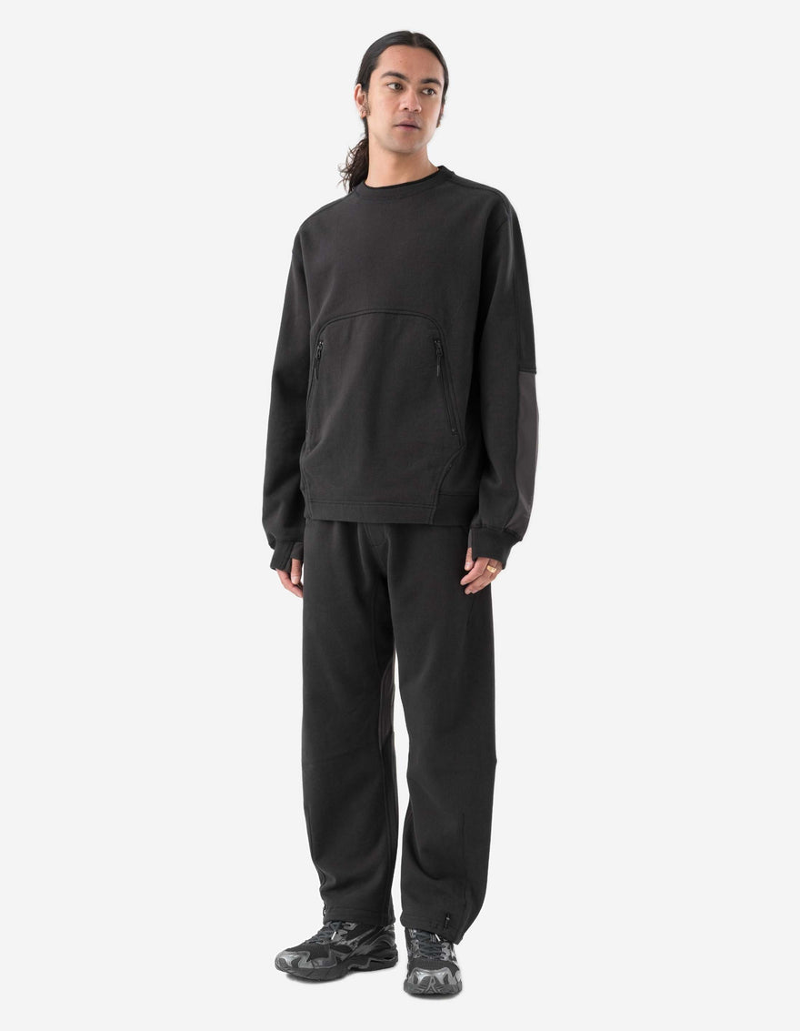 6046 Organic Articulated Sweatpants Black