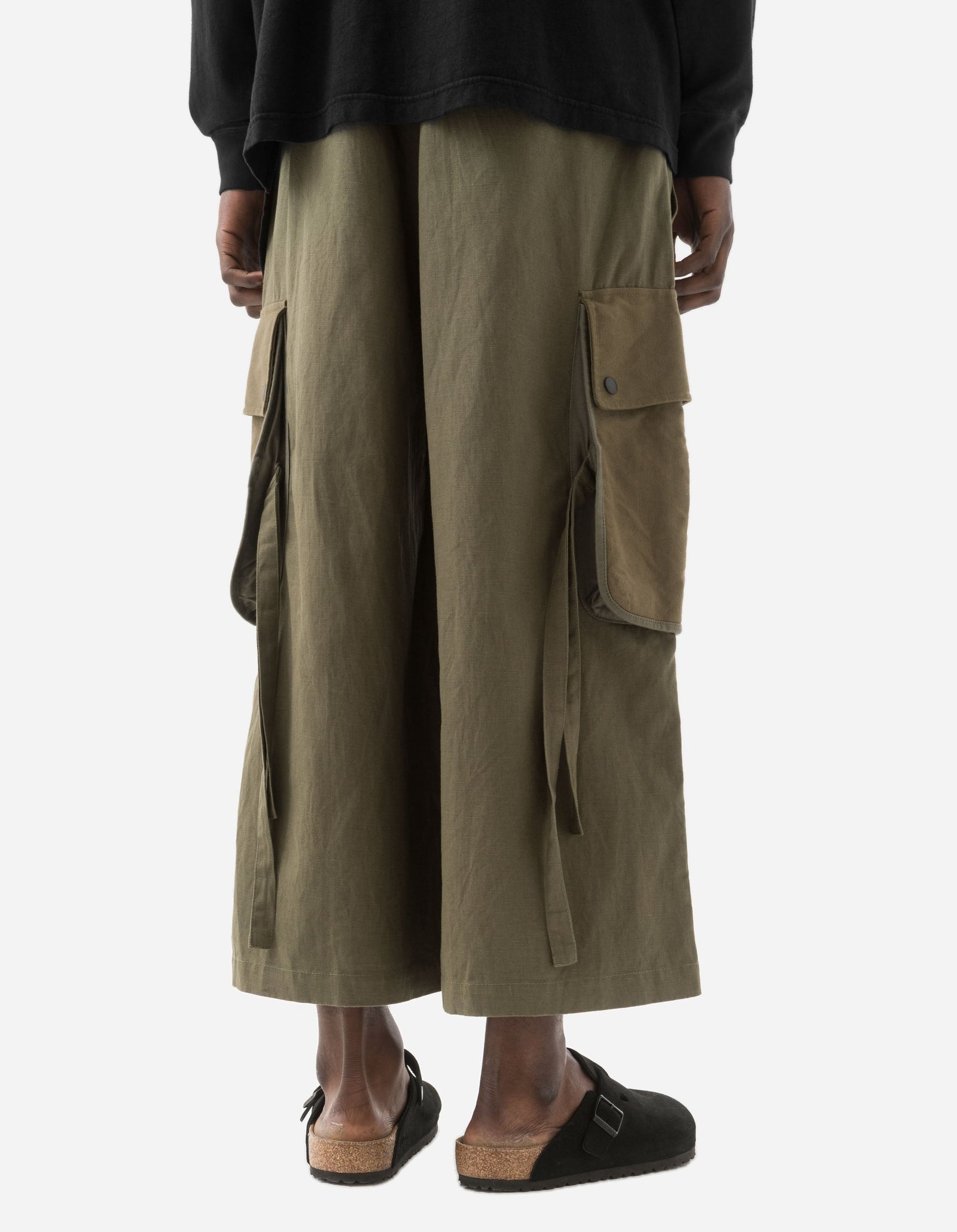 6052 M42 Hakama Cropped Track Pants Olive