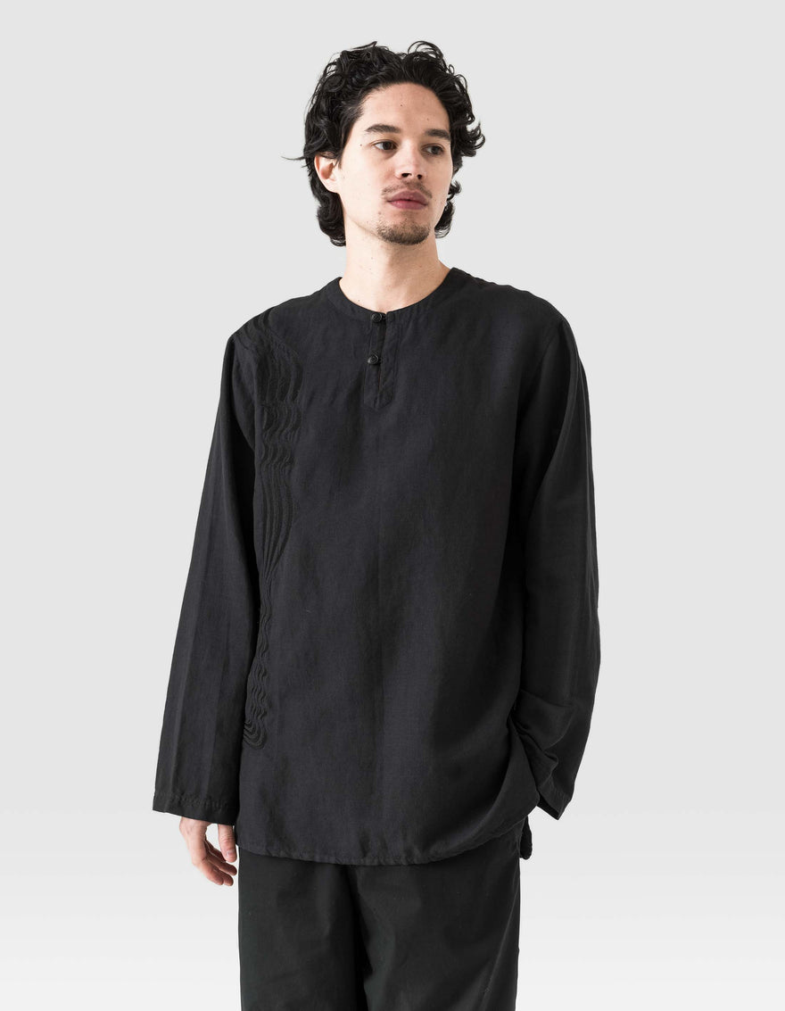 6053 Maharishi Kurta Shirt Black