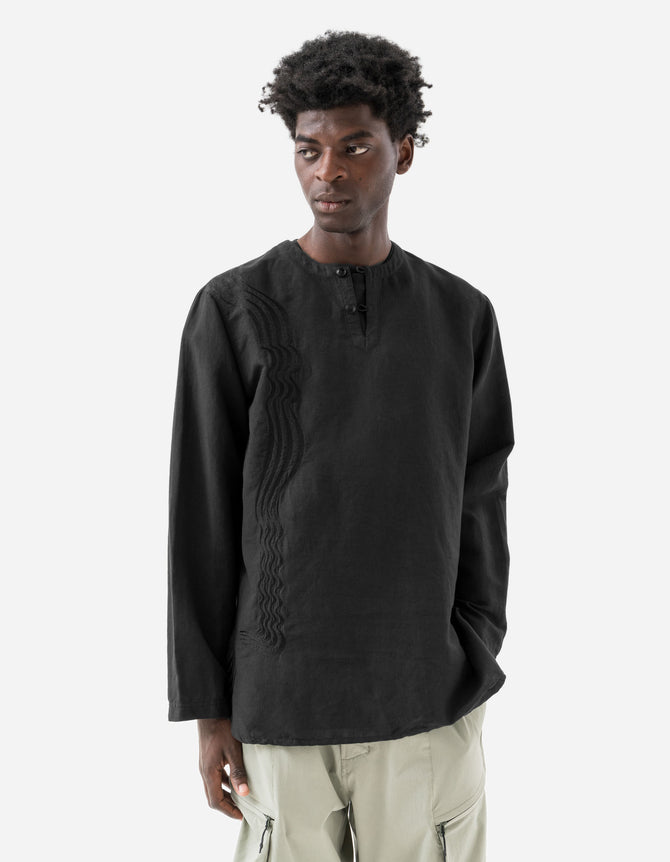 6053 Maharishi Kurta Shirt Black