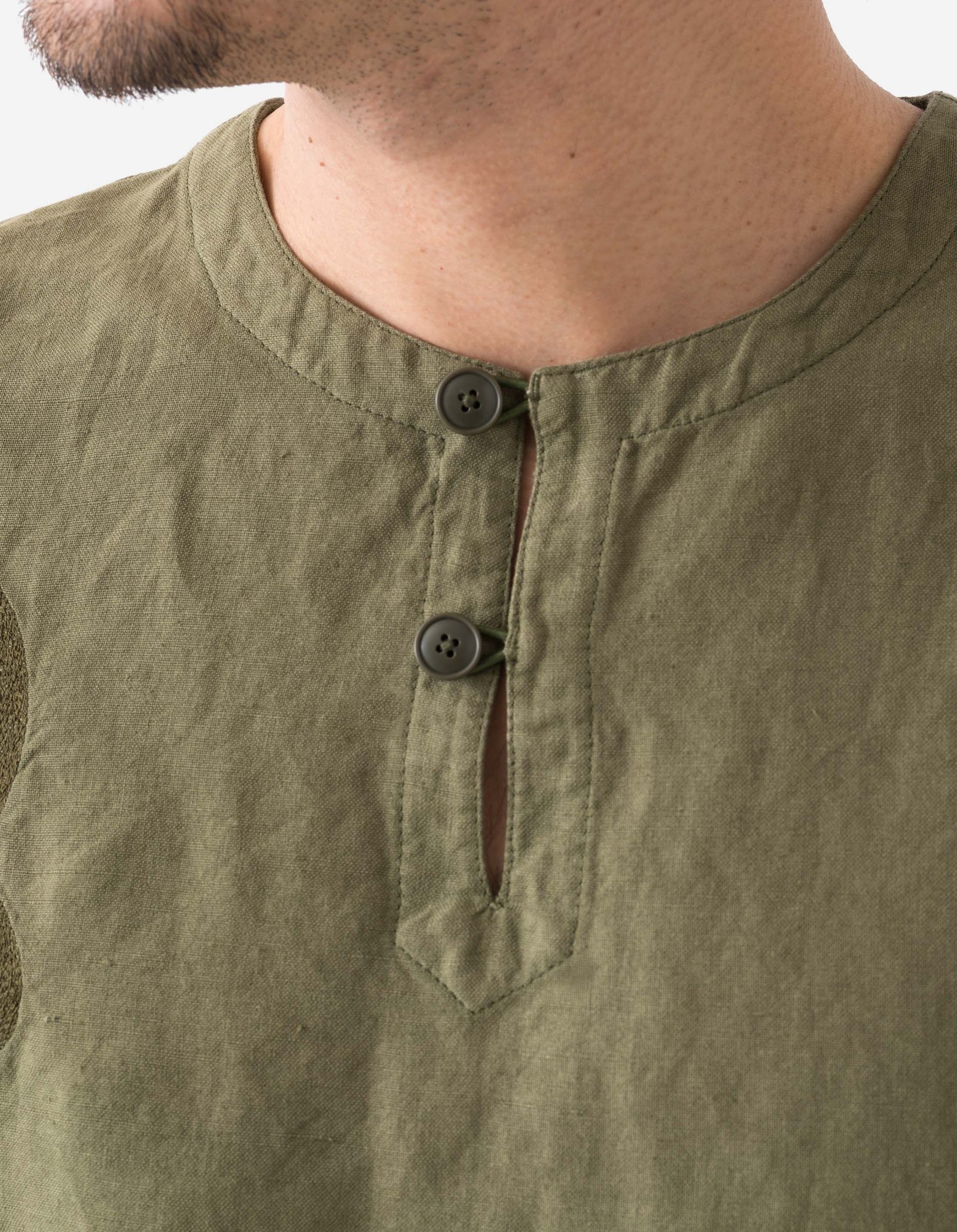 6053 Maharishi Kurta Shirt Olive OG-107F