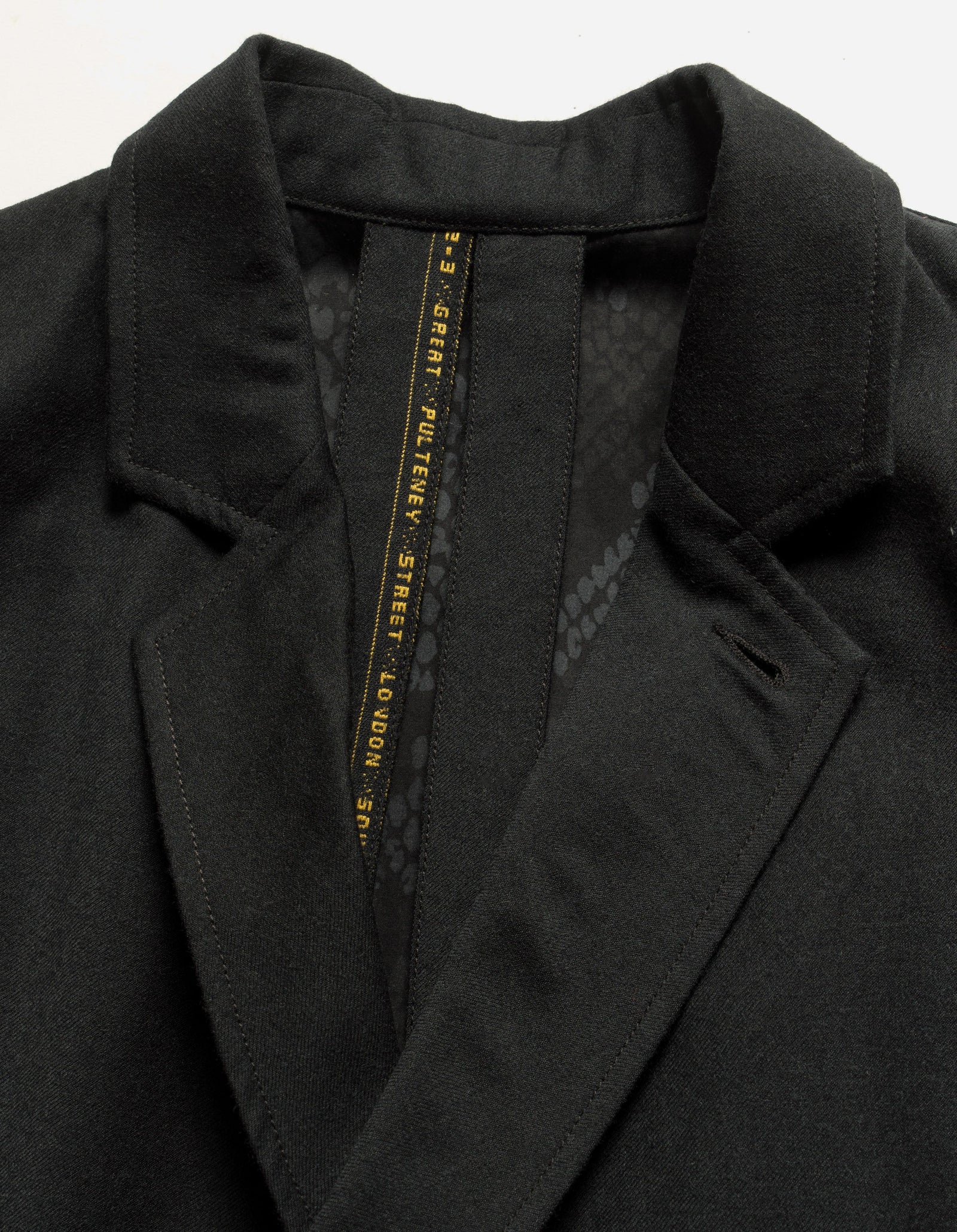 6057 Asymmetrical Kimono Wool Blazer Black