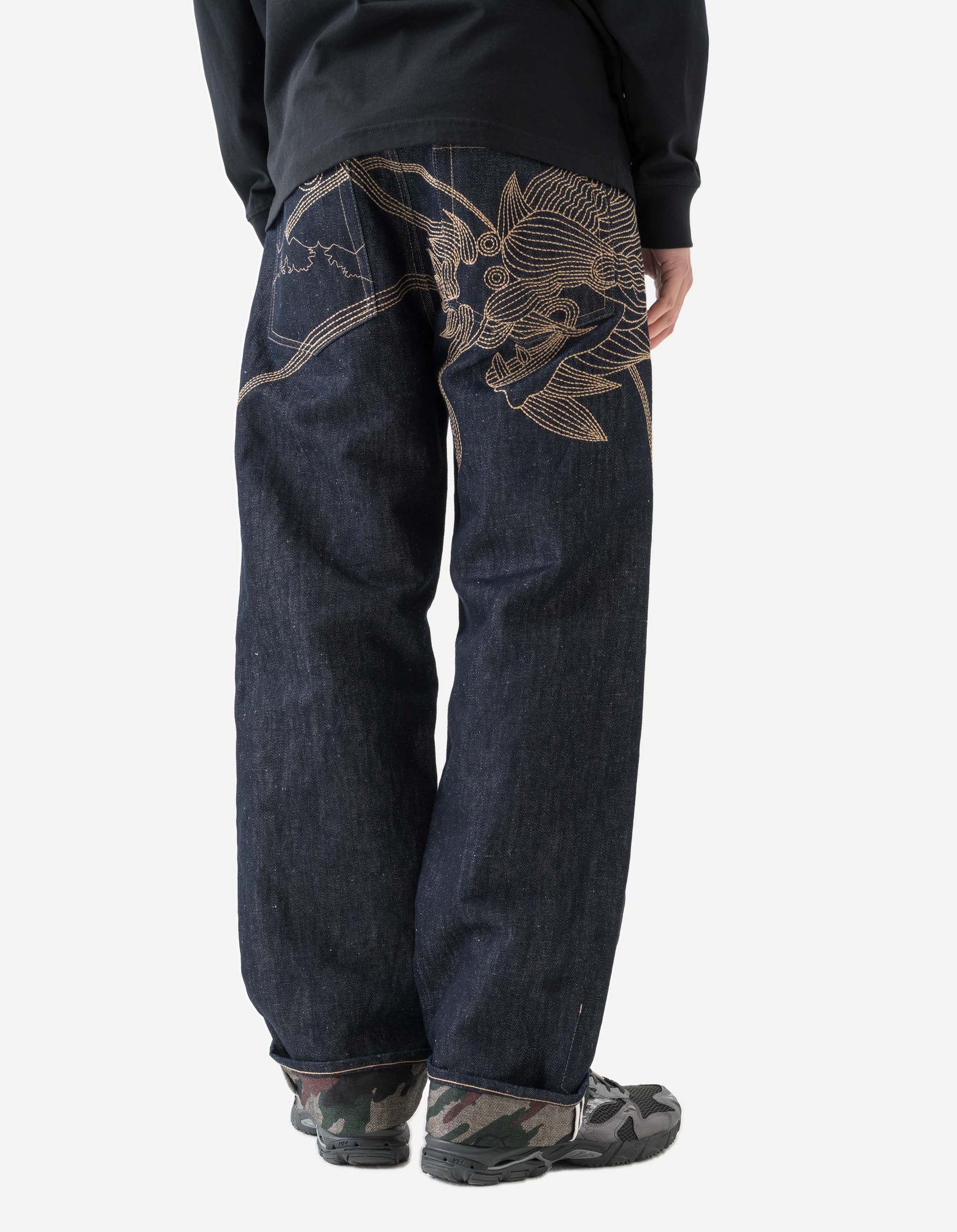 6060 Dragon Hemp Denim Jeans Indigo