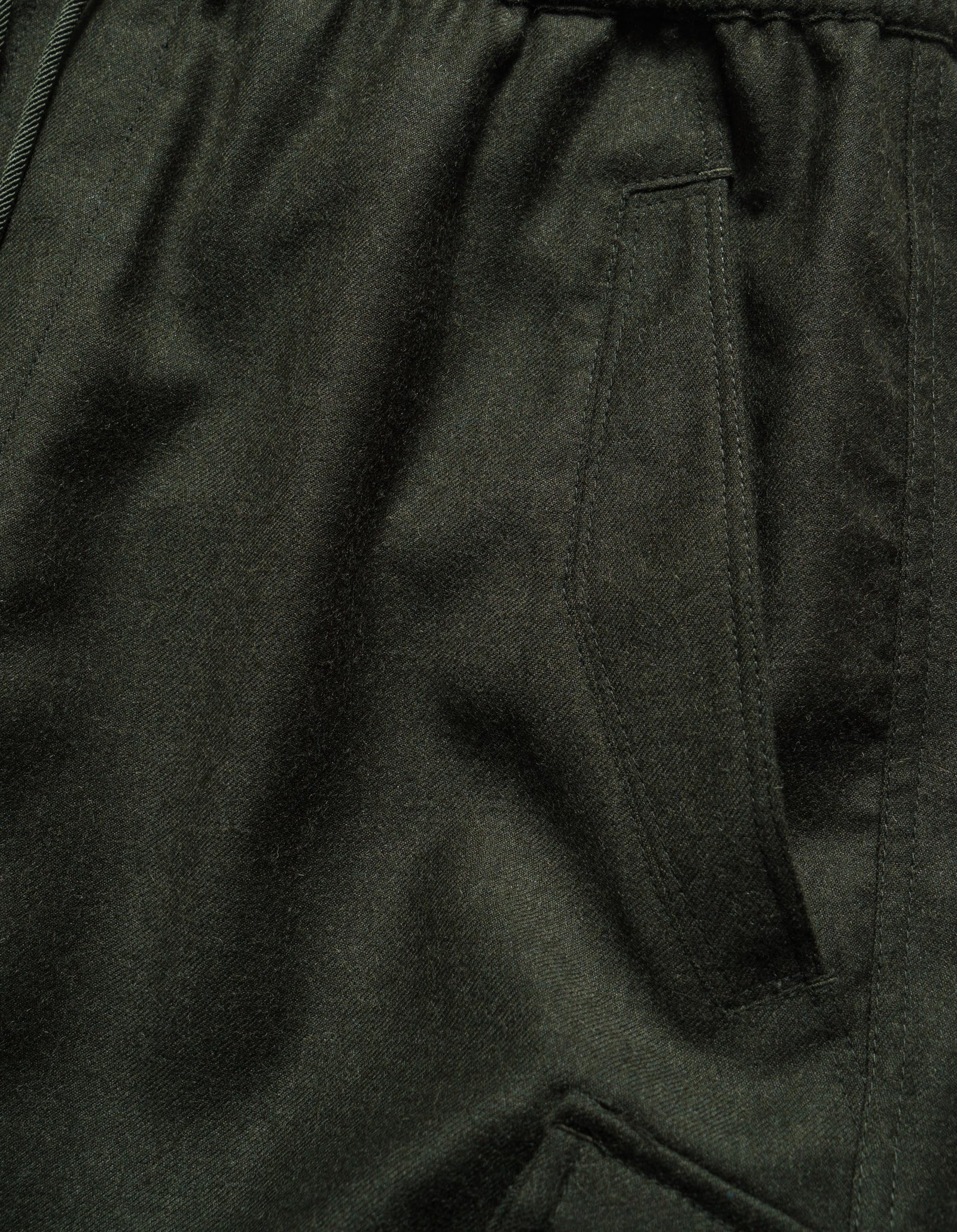 6068 Merino Wool Cargo Track Pants Dark Olive