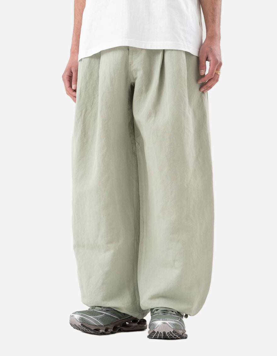 6081 Hemp Pleated Track Pants Sage