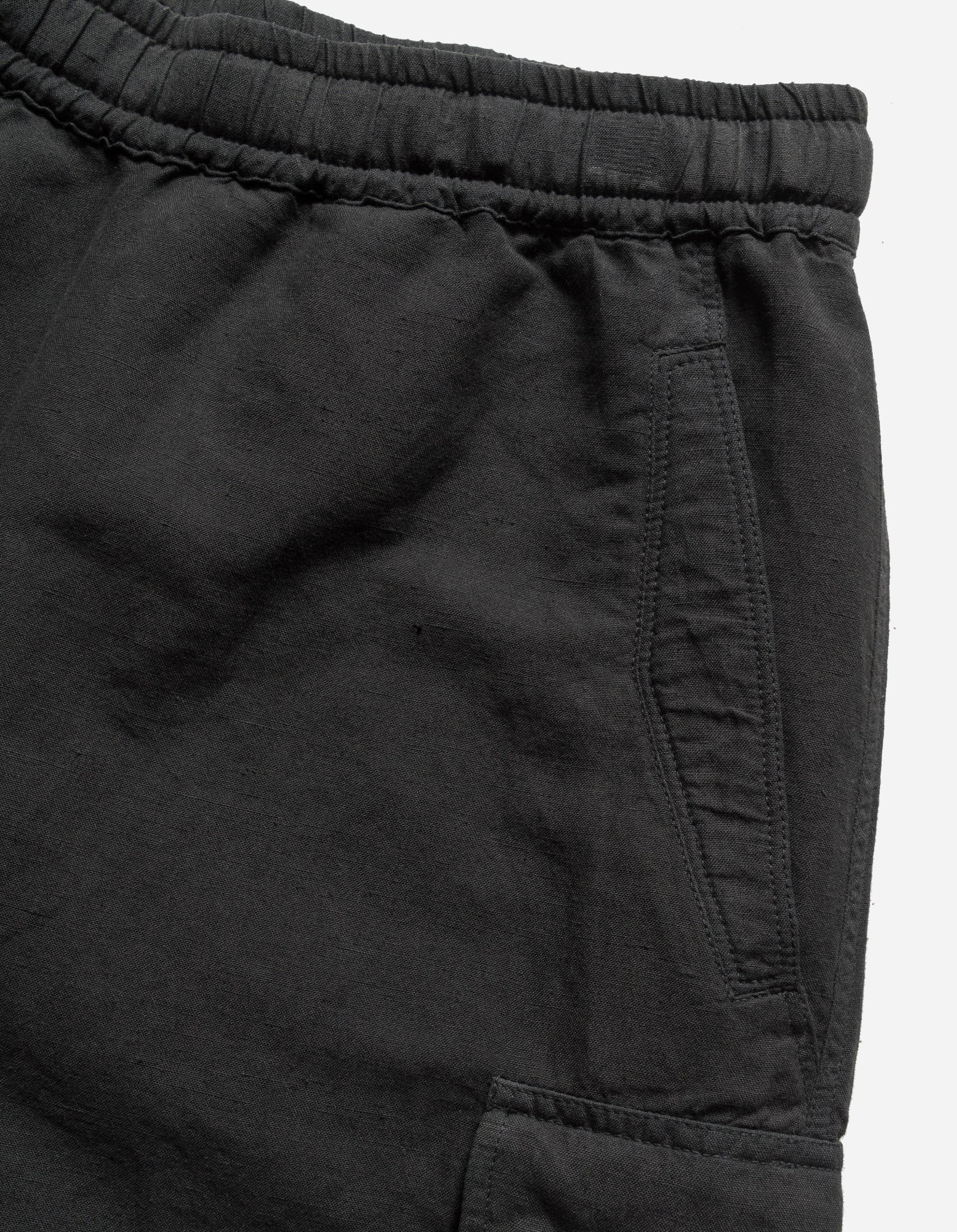 6082 Hemp Cargo Asym Track Shorts Black