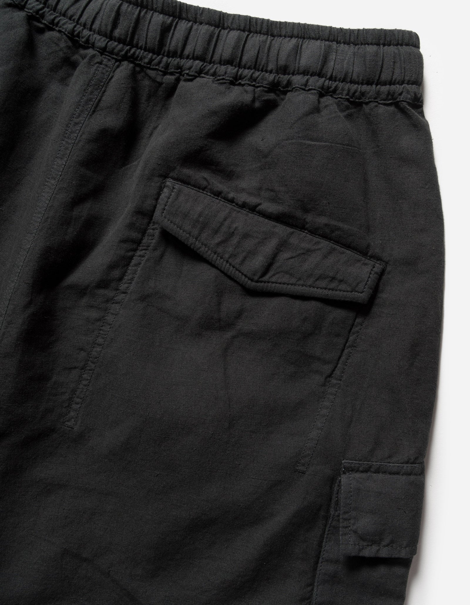 6082 Hemp Cargo Asym Track Shorts Black