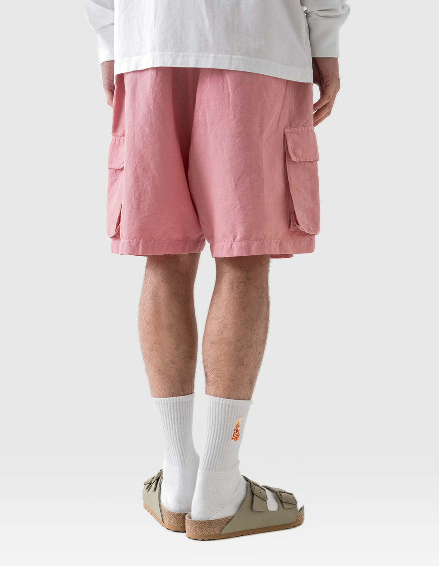 6082 Hemp Cargo Asym Track Shorts Pink