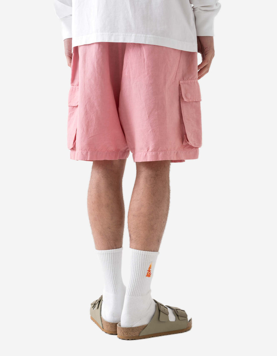 6082 Hemp Cargo Asym Track Shorts Pink