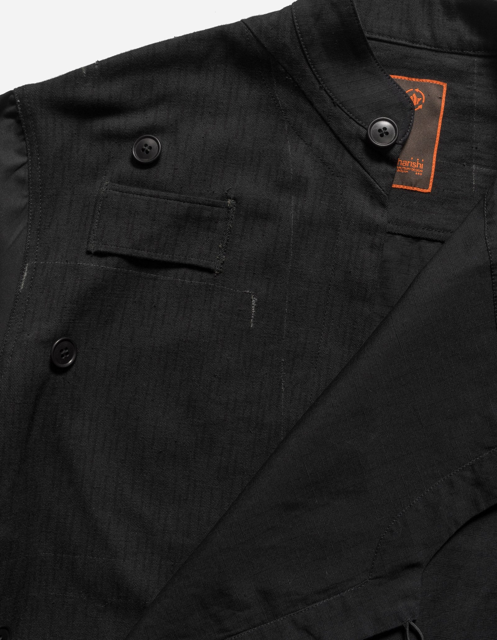 6084 Upcycled Monk Shirt Black