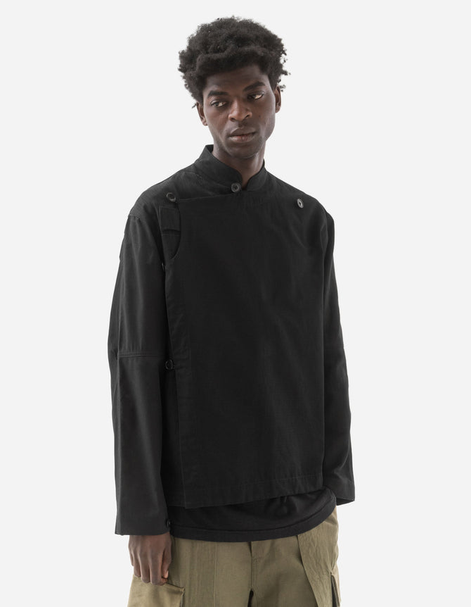 6084 Upcycled Monk Shirt Black