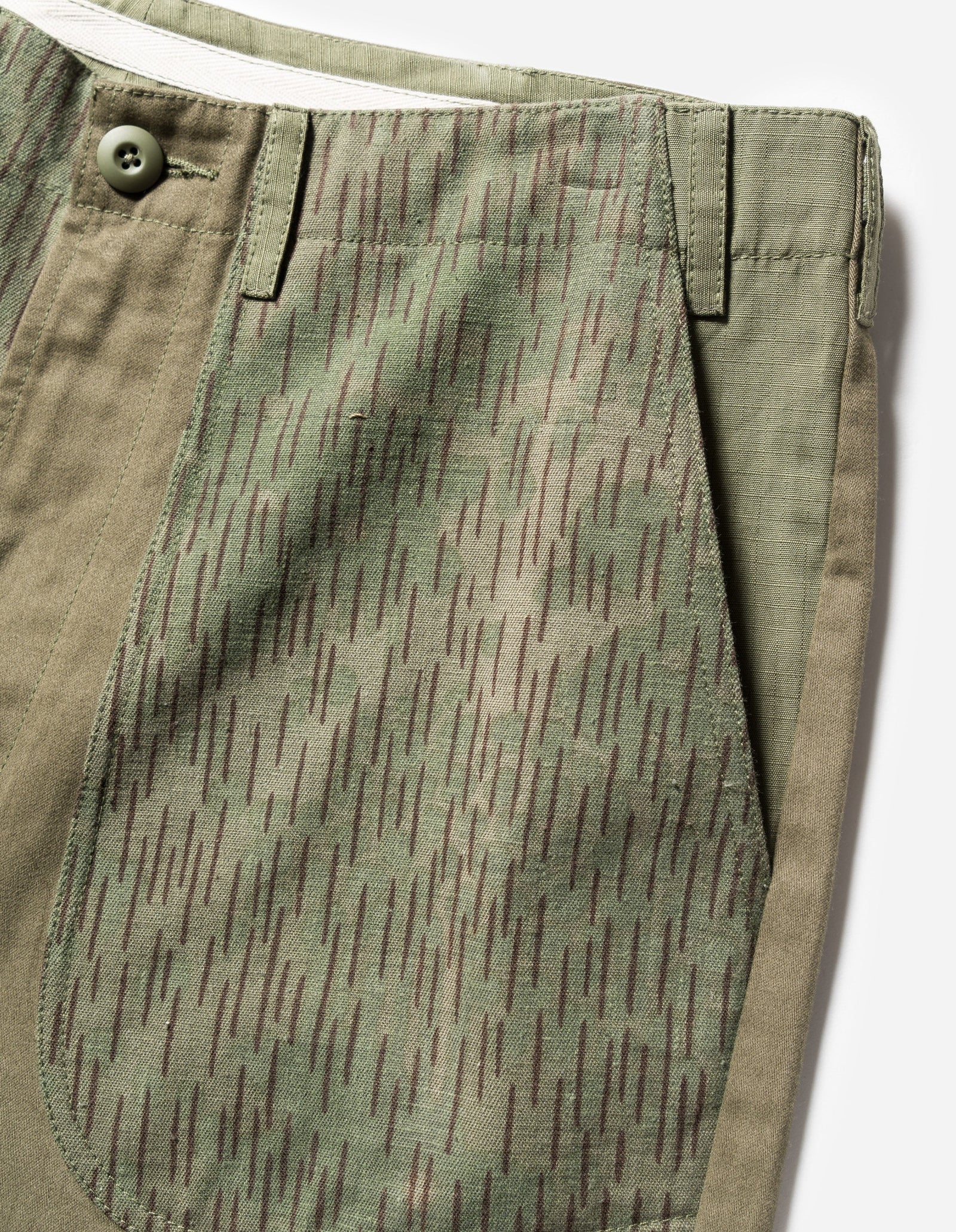 6086 Upcycled Fixed Deck Shorts Olive