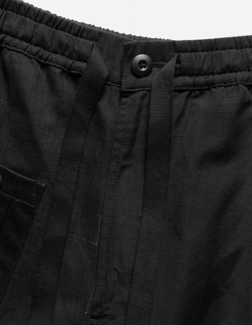 6087 Upcycled Loose Cargo Track Pants Black