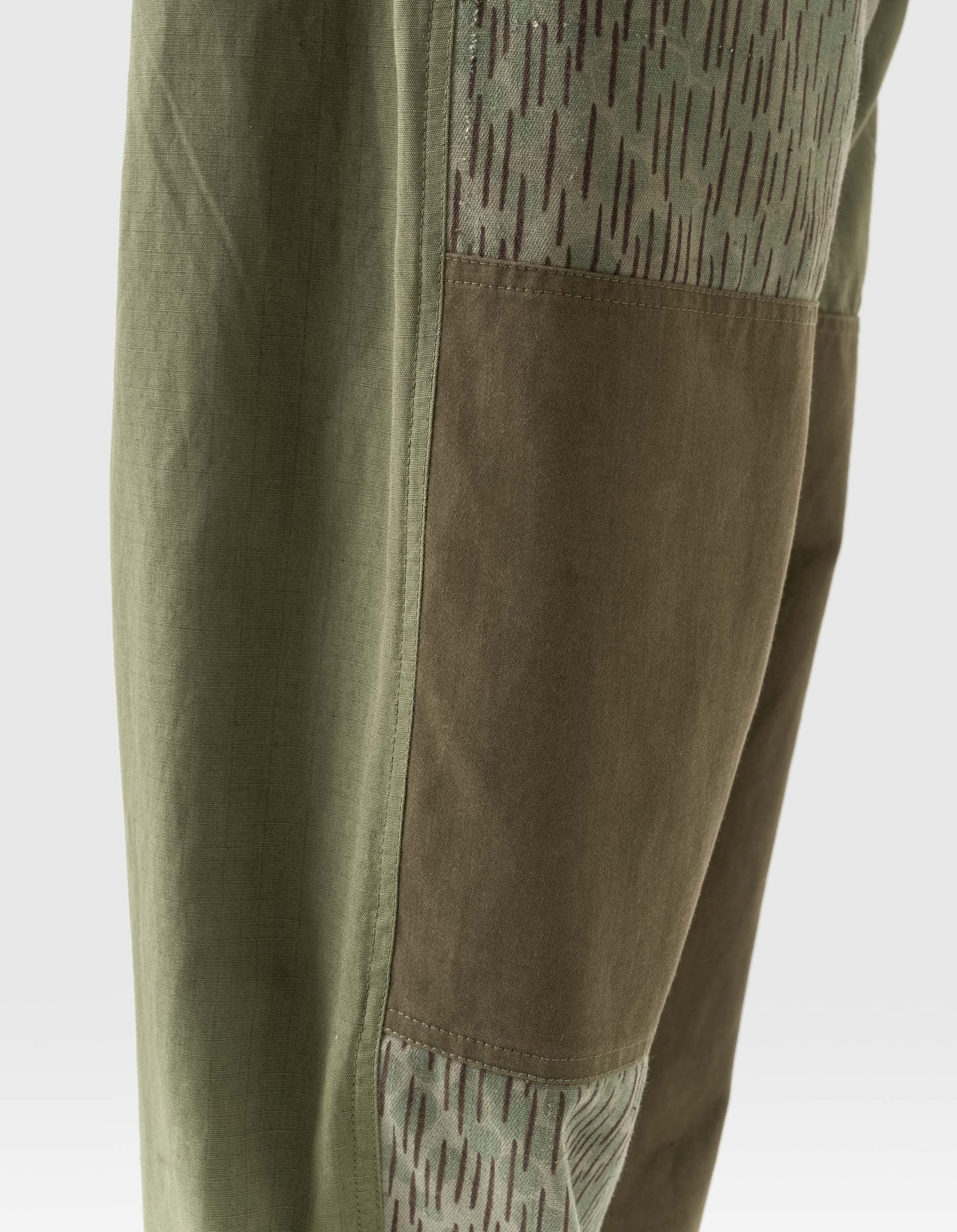 6087 Upcycled Loose Cargo Track Pants Olive