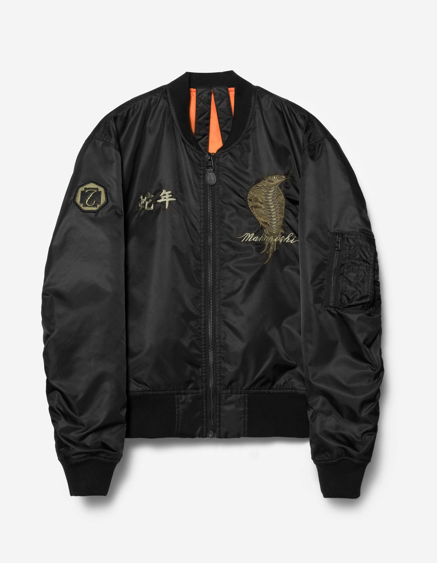 6089 Year of the Snake MA1 Flight Jacket Black