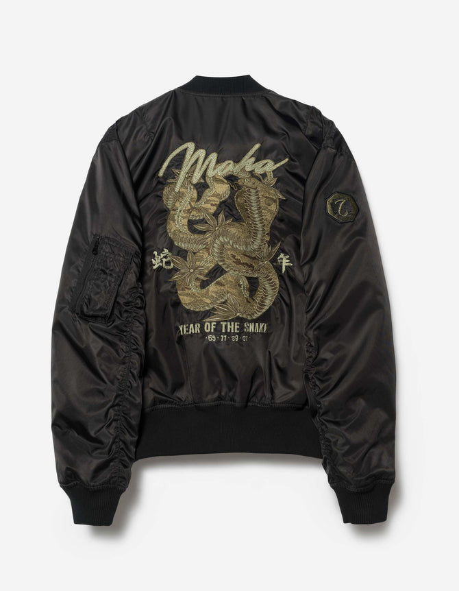 6089 Year of the Snake MA1 Flight Jacket Black