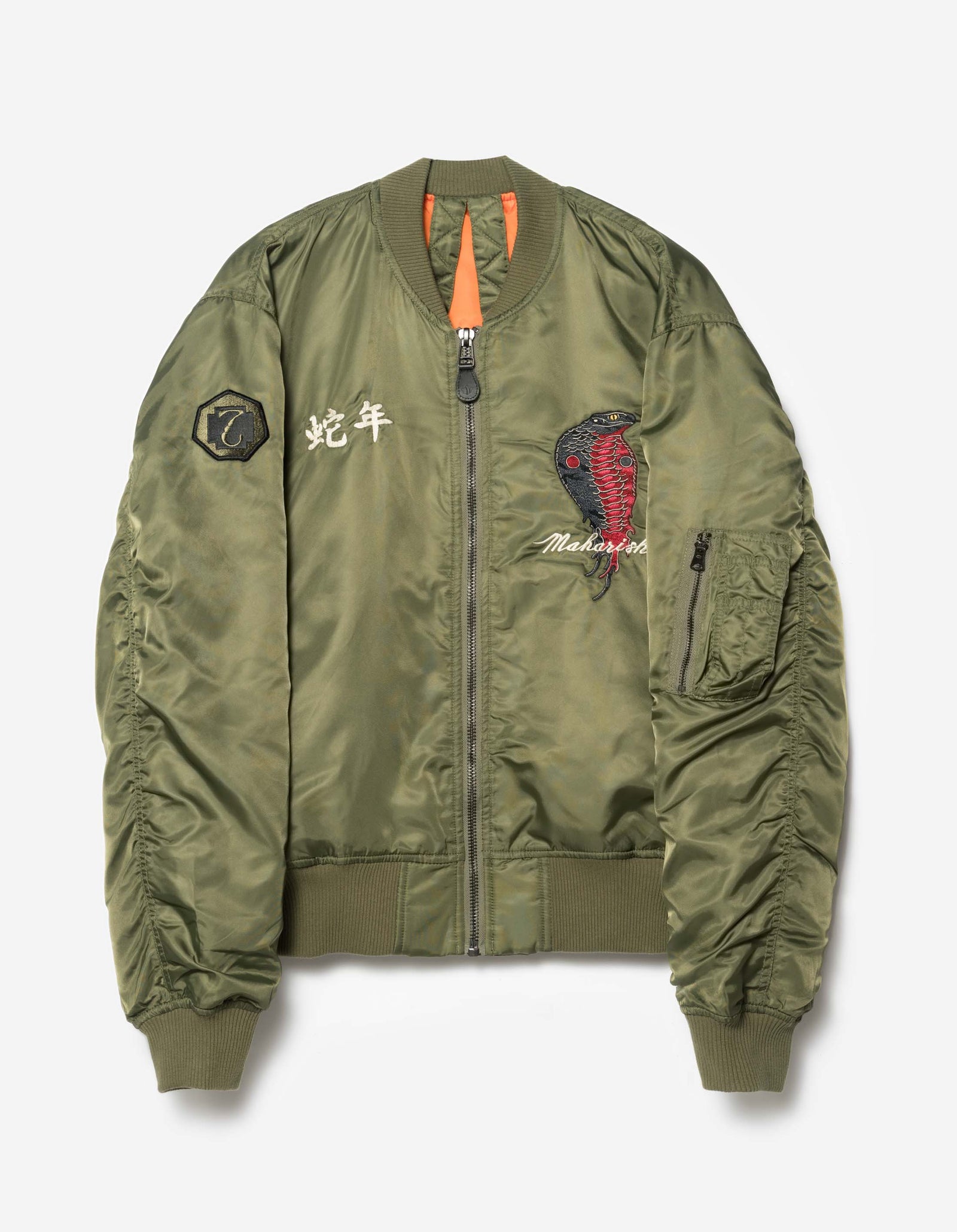 6089 Year of the Snake MA1 Flight Jacket Olive OG-107F