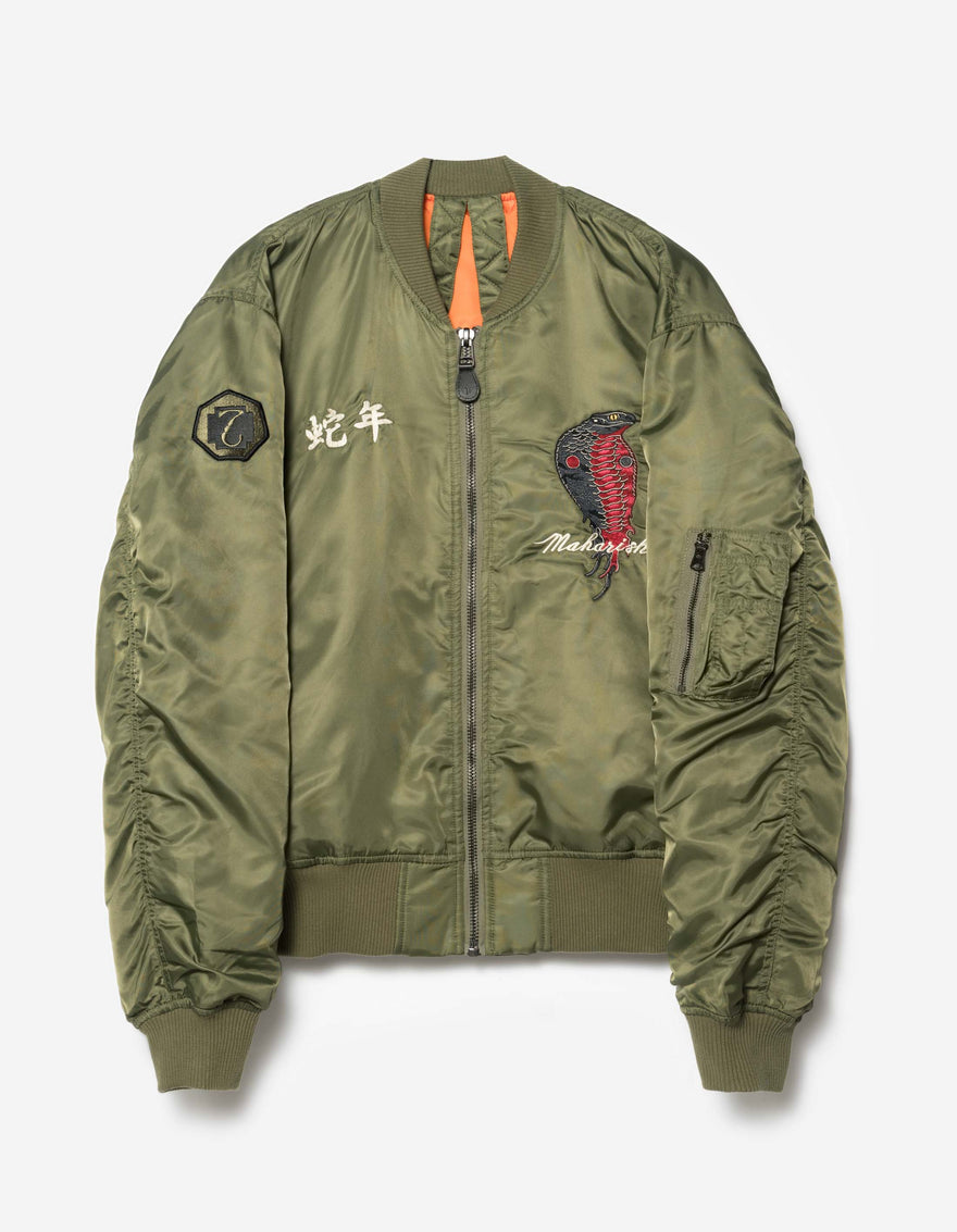 6089 Year of the Snake MA1 Flight Jacket Olive OG-107F