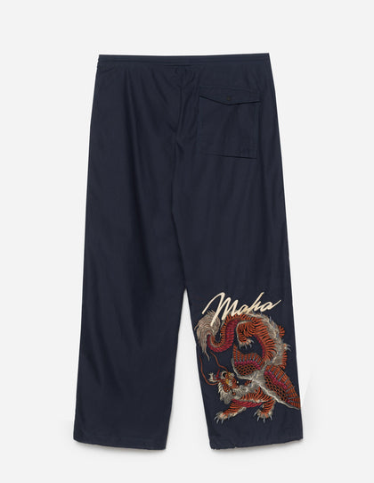 6091 Tiger Dragon Loose Snopants Navy