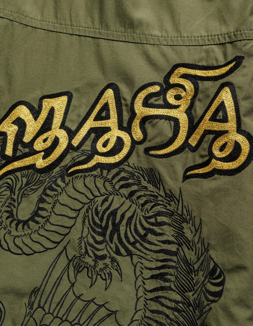 6092 Muay Thai Tiger Dragon Snopants Olive OG-107F