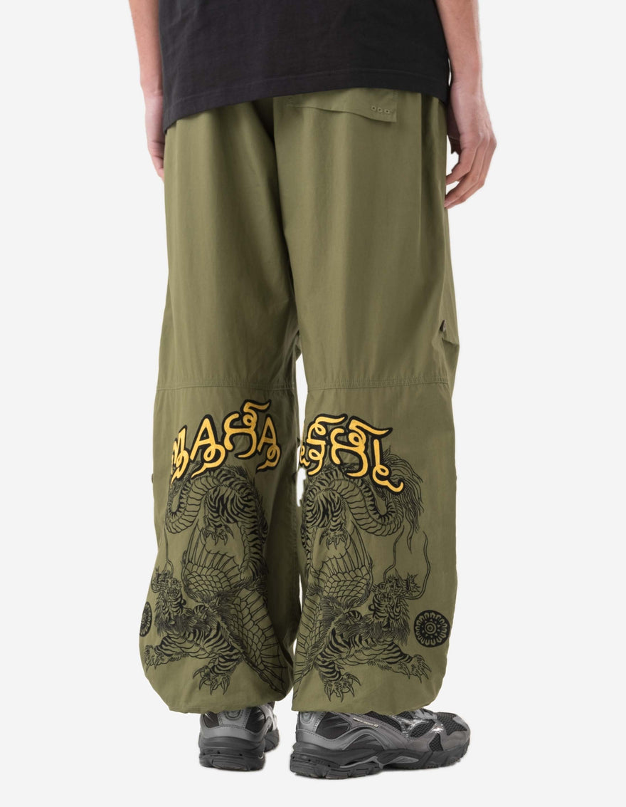 6092 Muay Thai Tiger Dragon Snopants Olive OG-107F