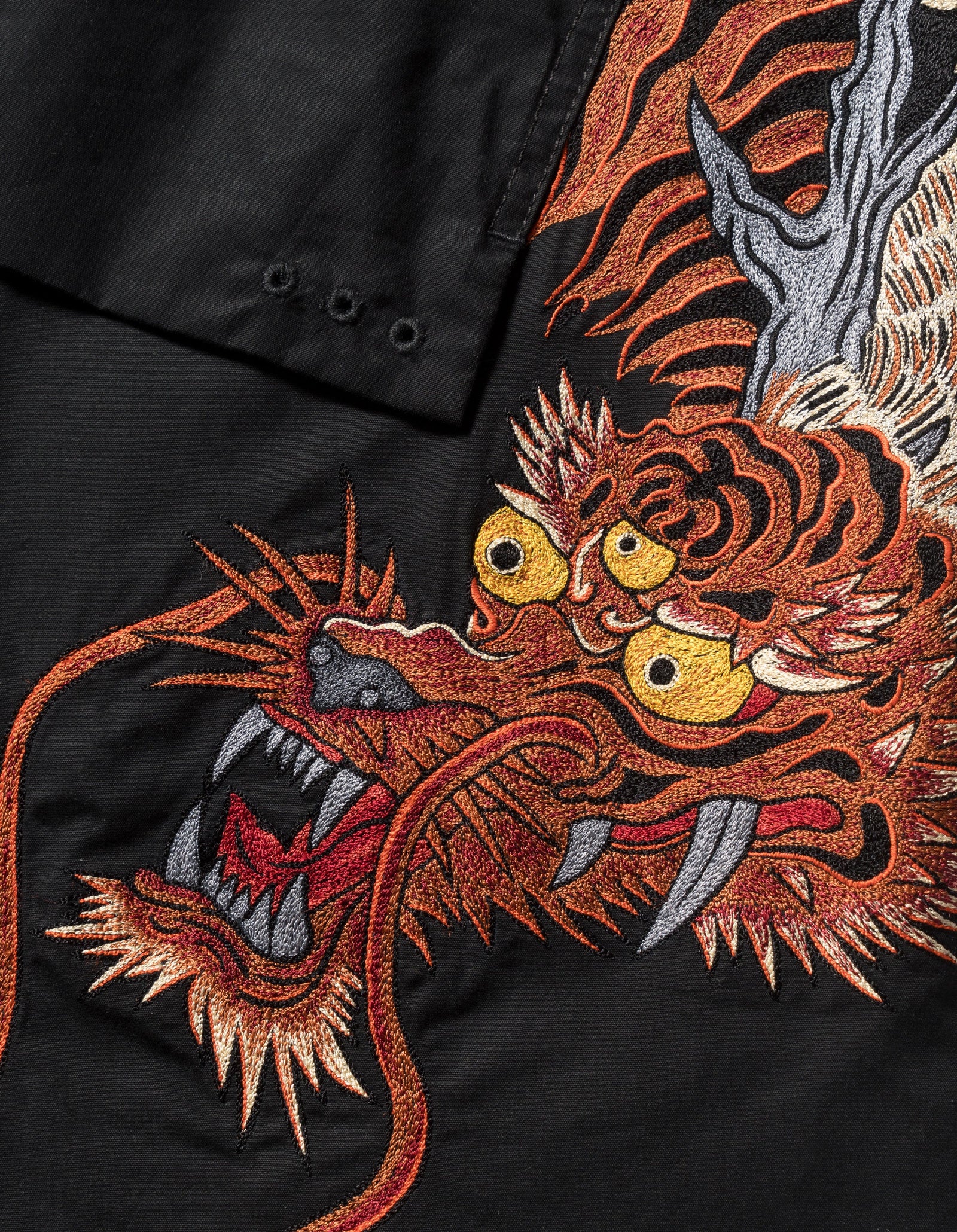 6094 Tiger Dragon Loose Snoshorts Black