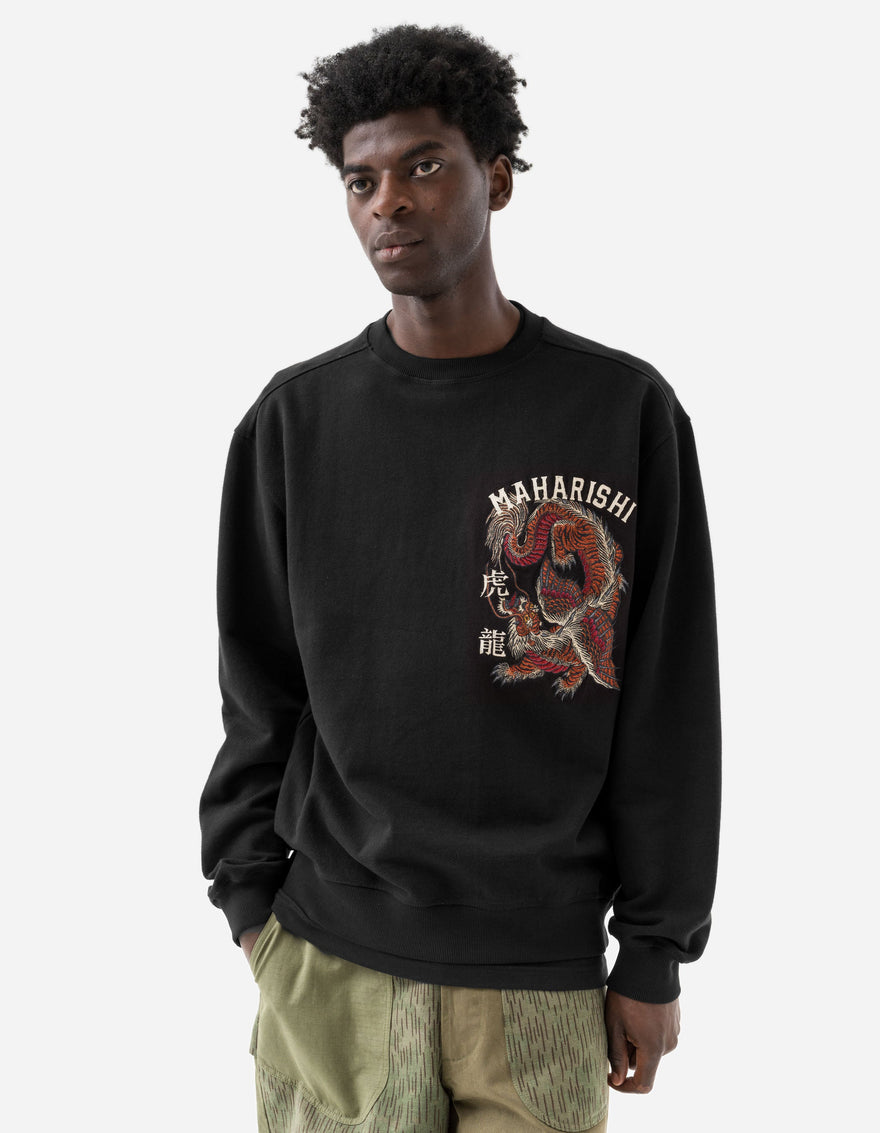 6097 Tiger Dragon Tour Crew Sweat Black