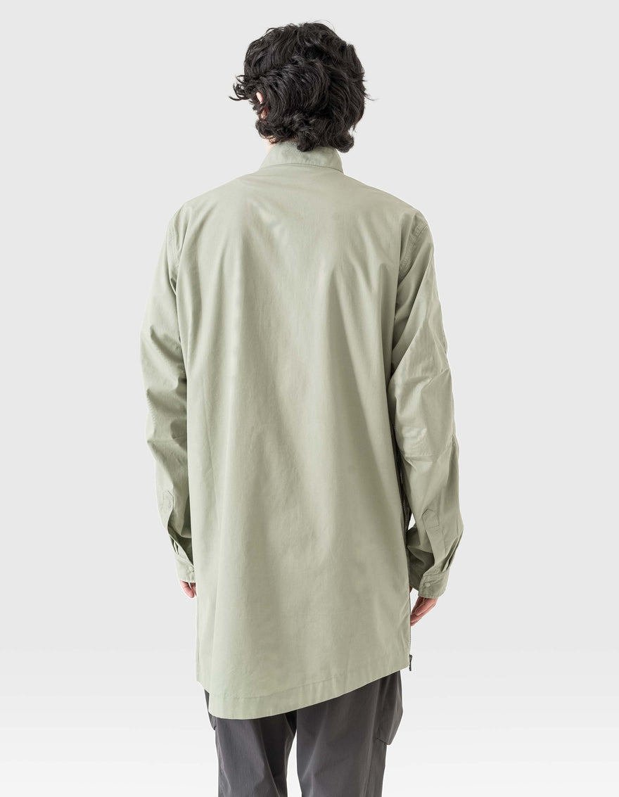 6108 Long Zipped Kurta Shirt Sage