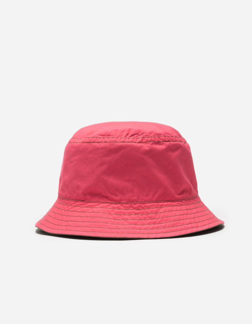 6119 Reversible Crow & Heron Bucket Hat Olive OG-107F/Pink