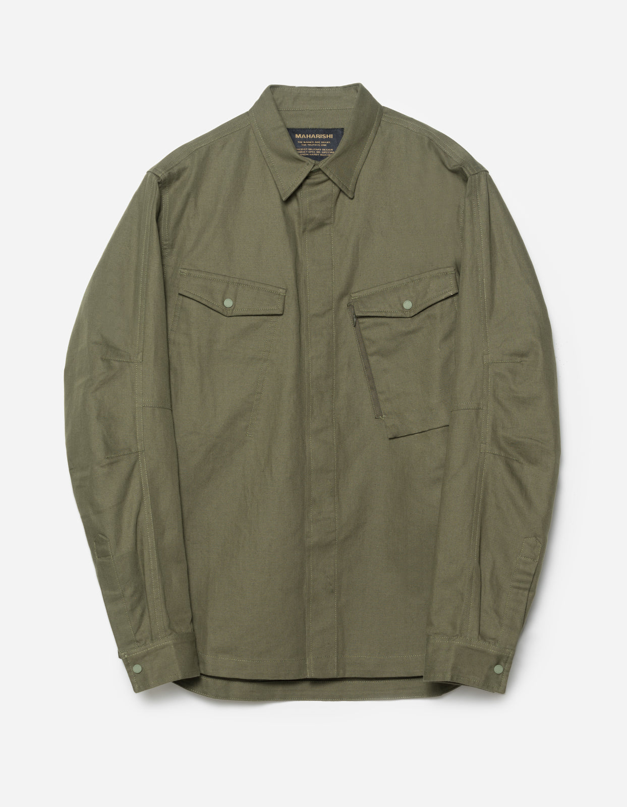 4605 Hemp Hanten Shirt Olive OG-107F – Maharishi