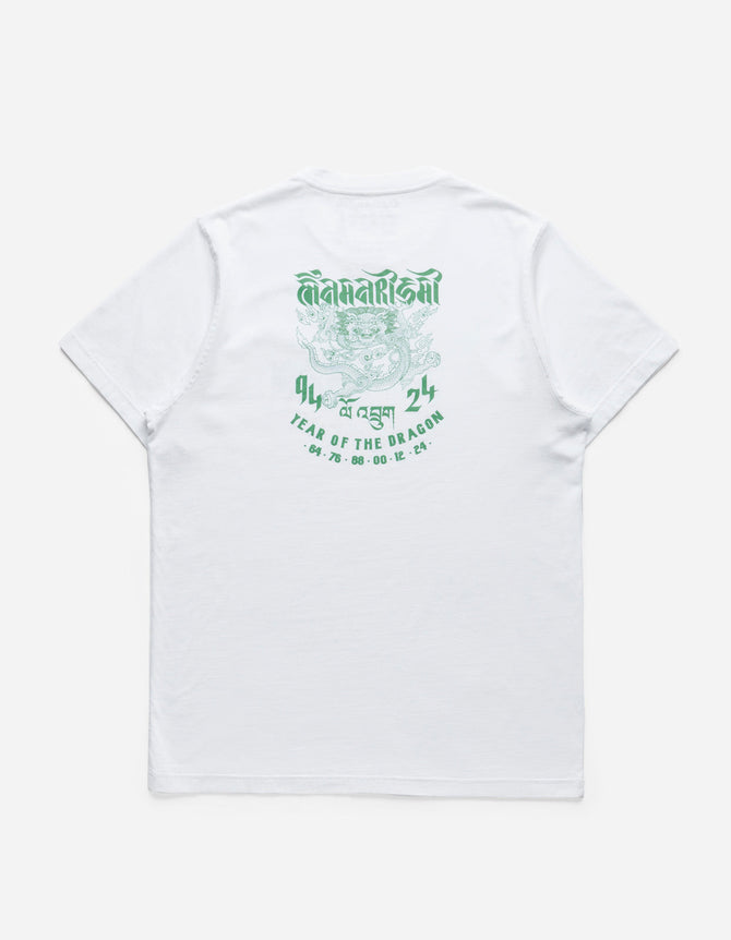 1258 Abundance Dragon Tour T-Shirt White