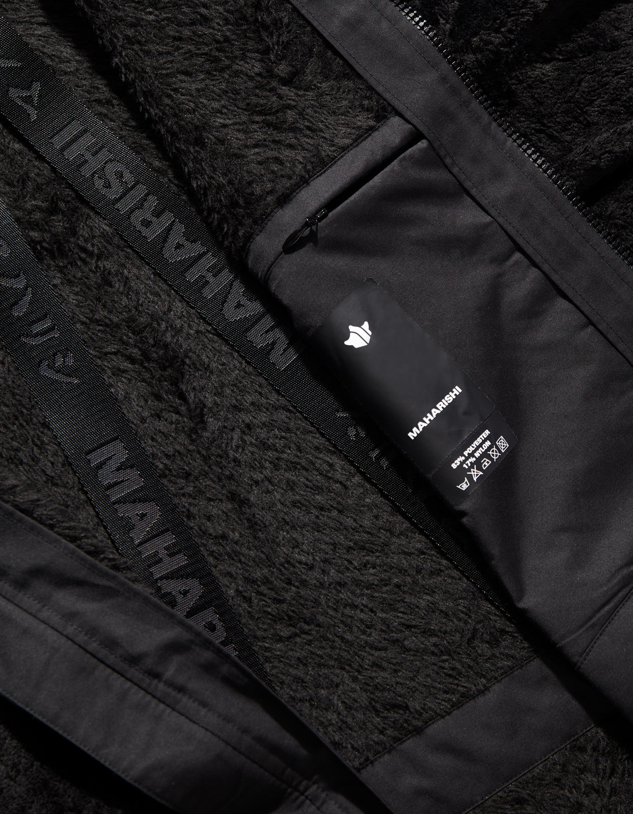 Polartec® High Loft Zipped Fleece Black - Maharishi