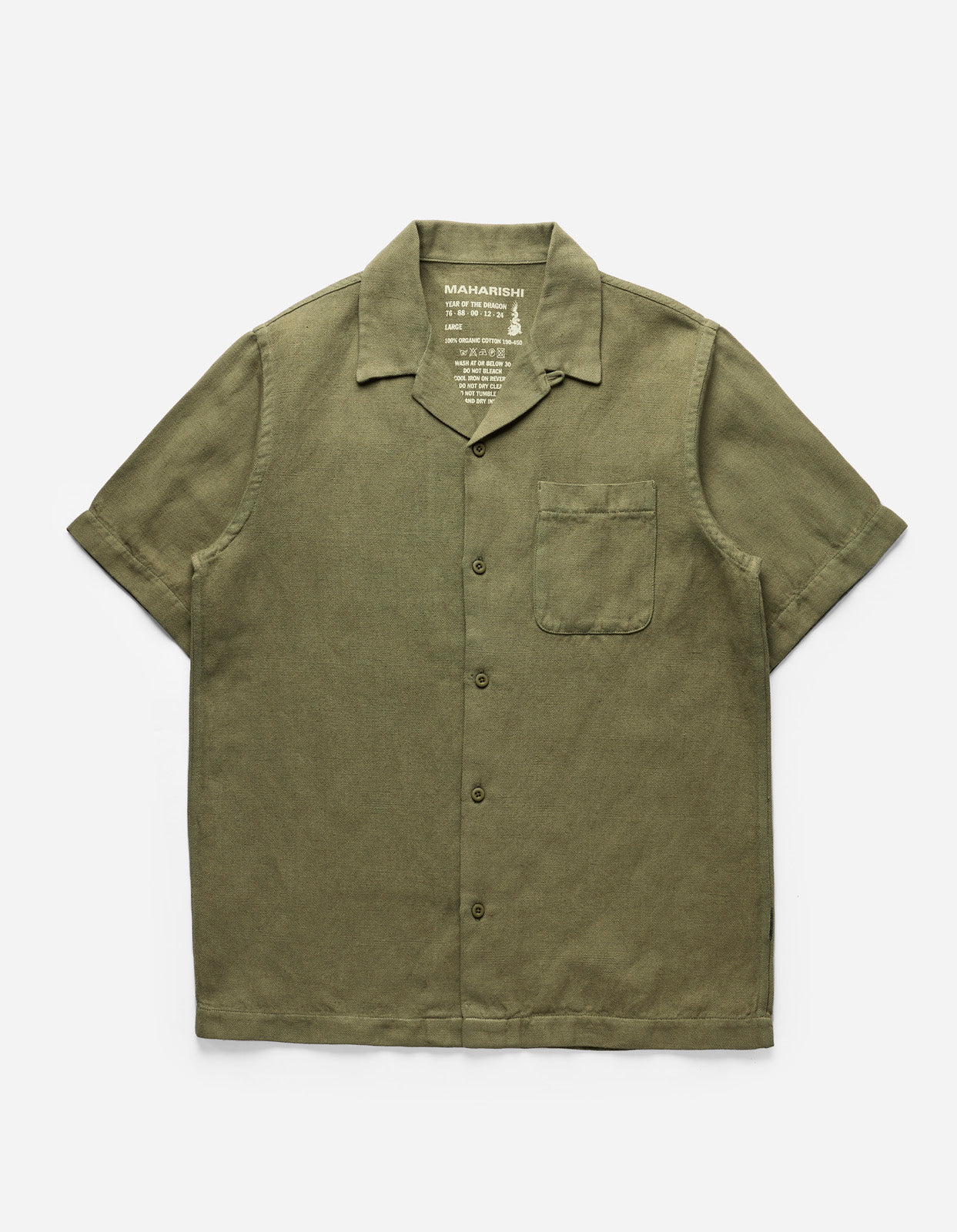 5005 Hemp Camp Collar Shirt Olive OG-107F