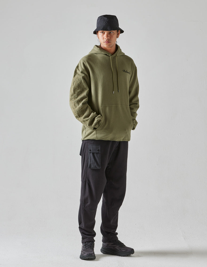 5075 Dragon Bamboo Hooded Sweat Olive OG-107F